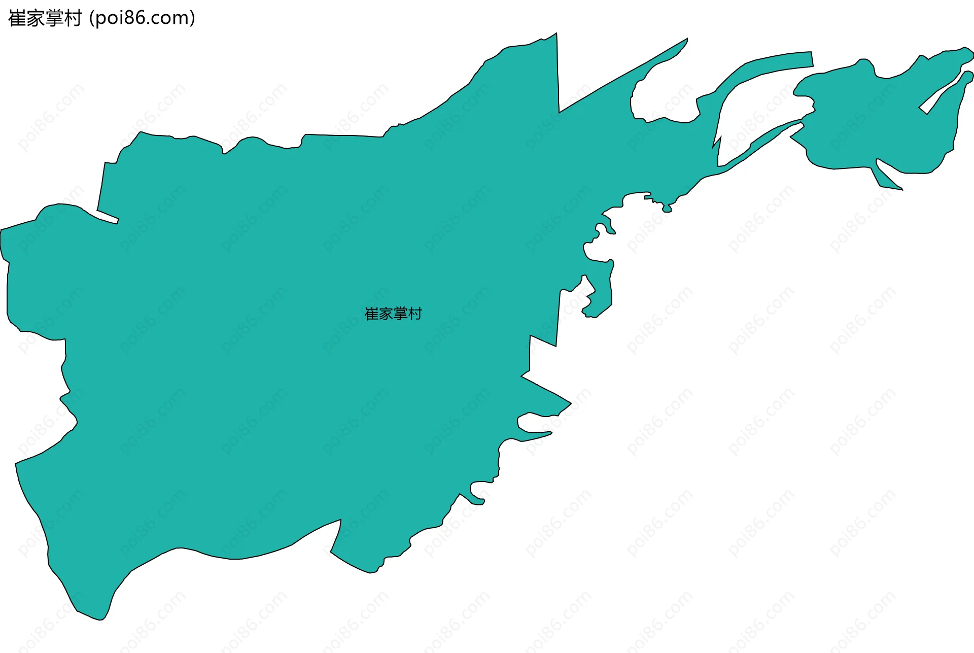 崔家掌村边界地图