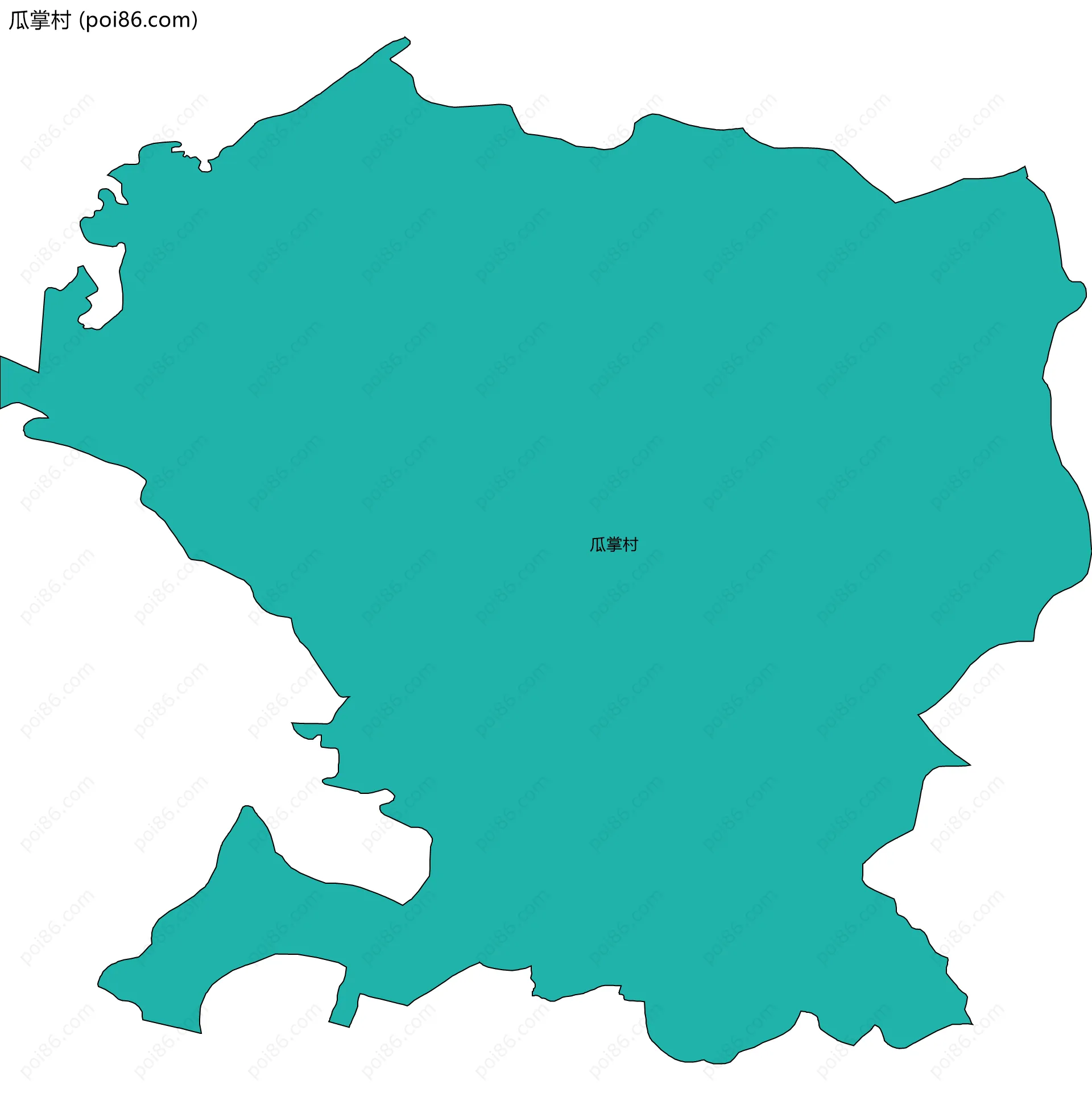 瓜掌村边界地图