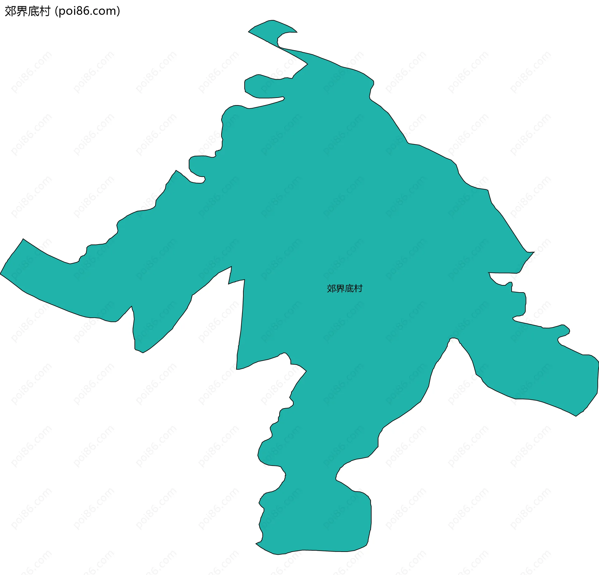 郊界底村边界地图