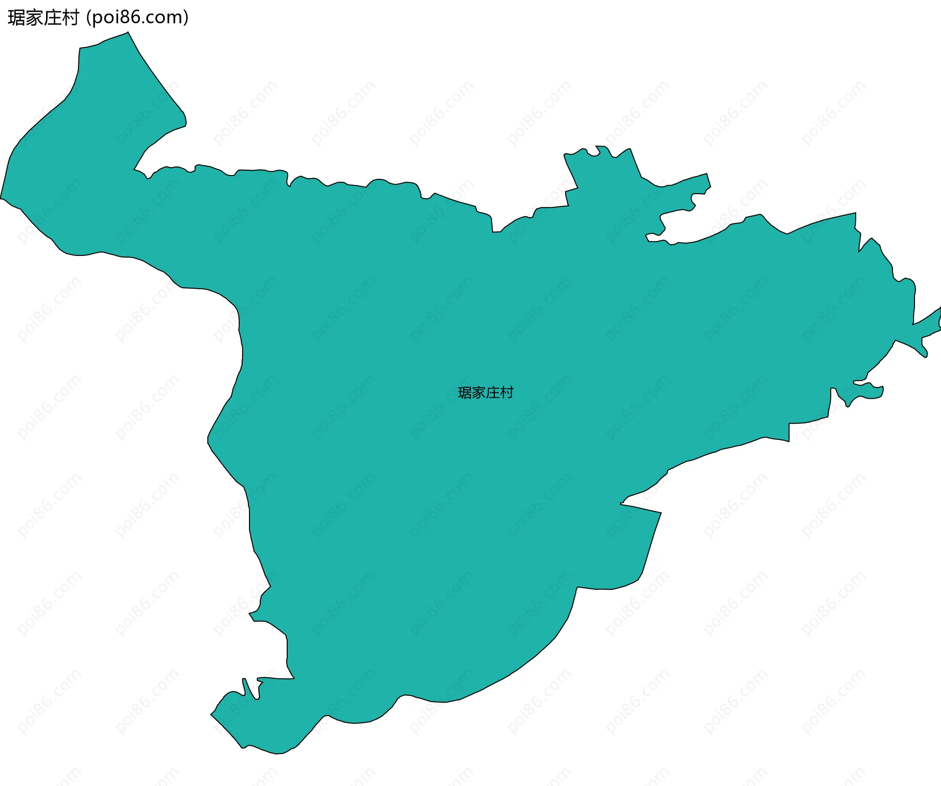 琚家庄村边界地图