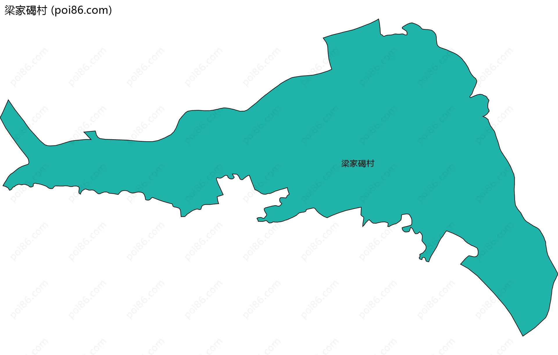 梁家碣村边界地图