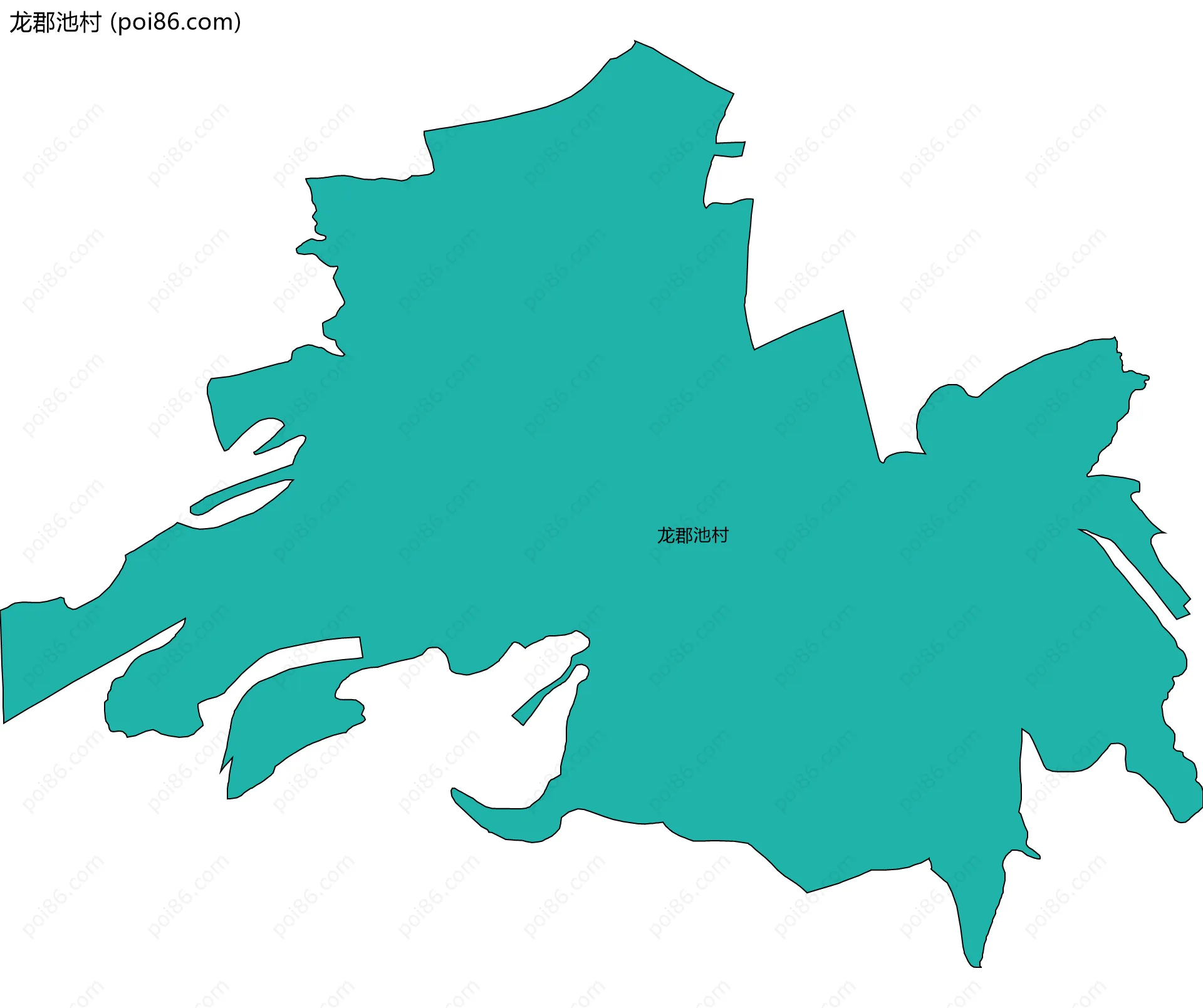 龙郡池村边界地图