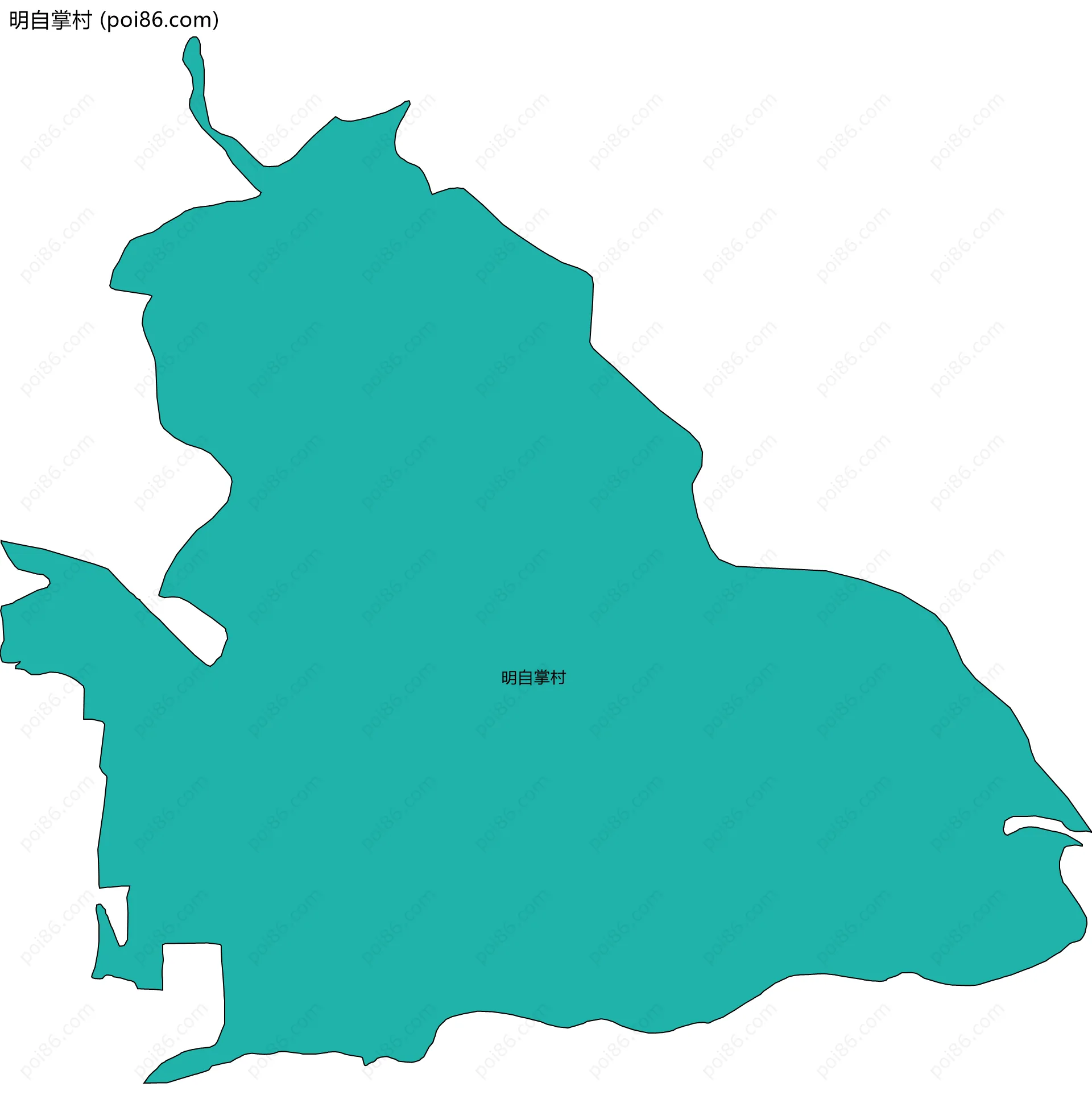 明自掌村边界地图