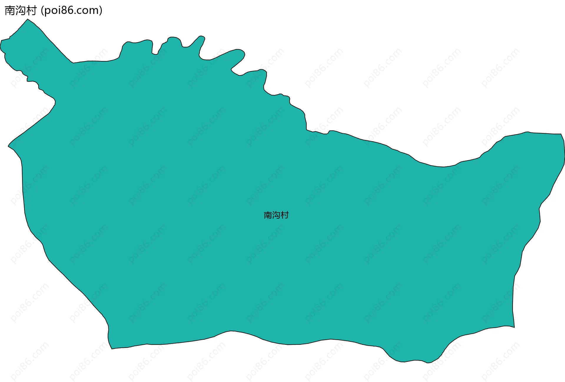 南沟村边界地图
