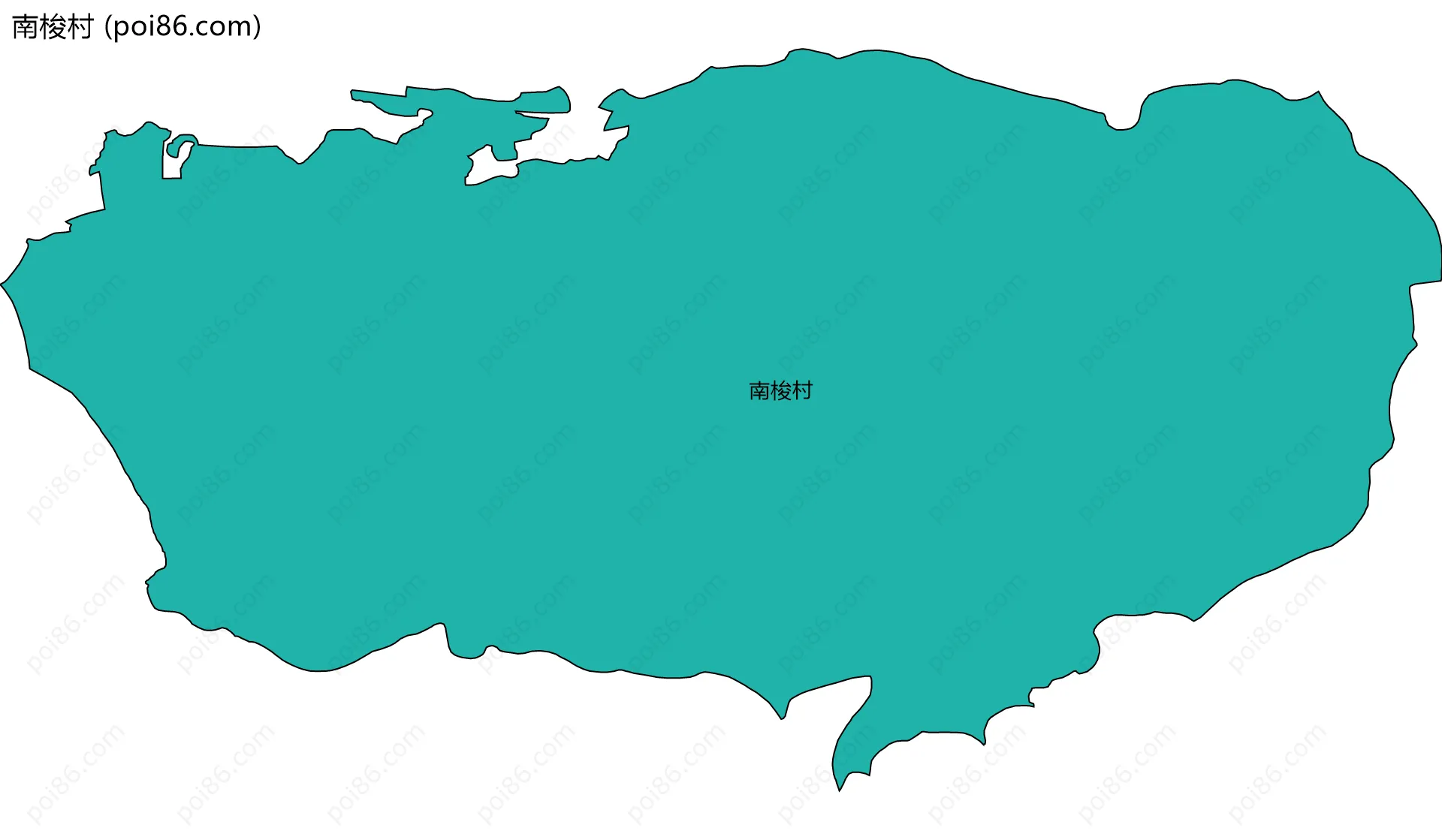 南梭村边界地图