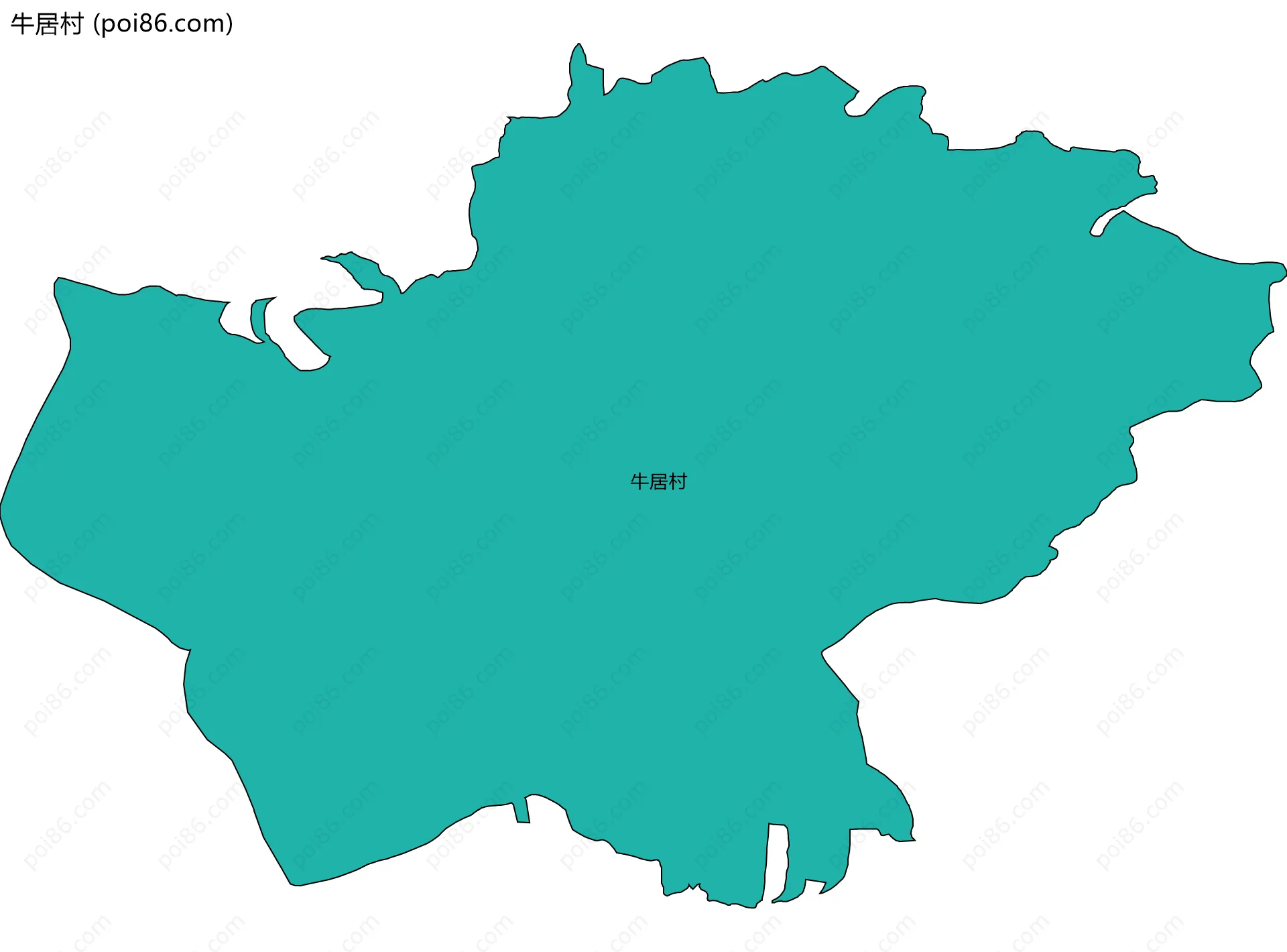 牛居村边界地图