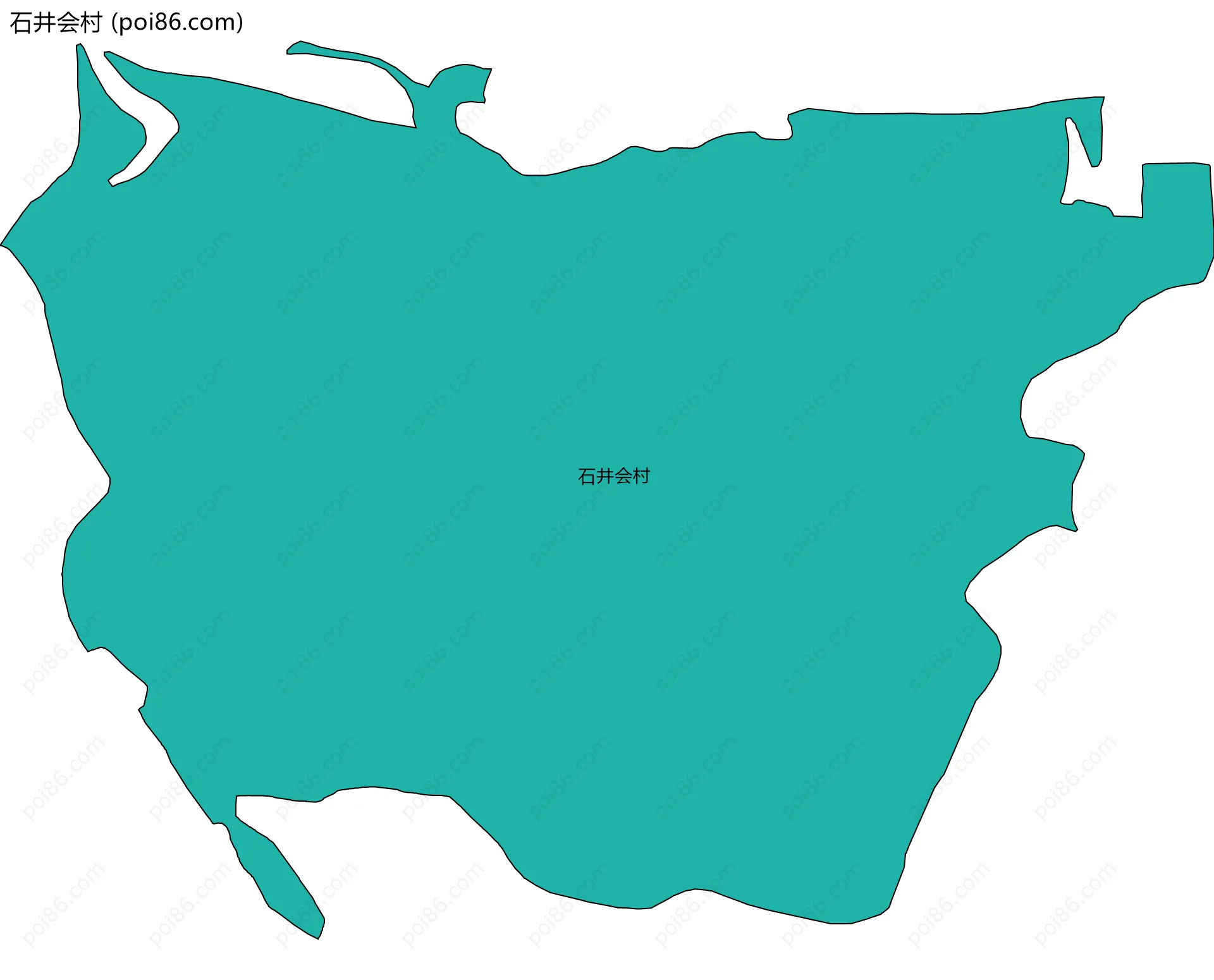 石井会村边界地图