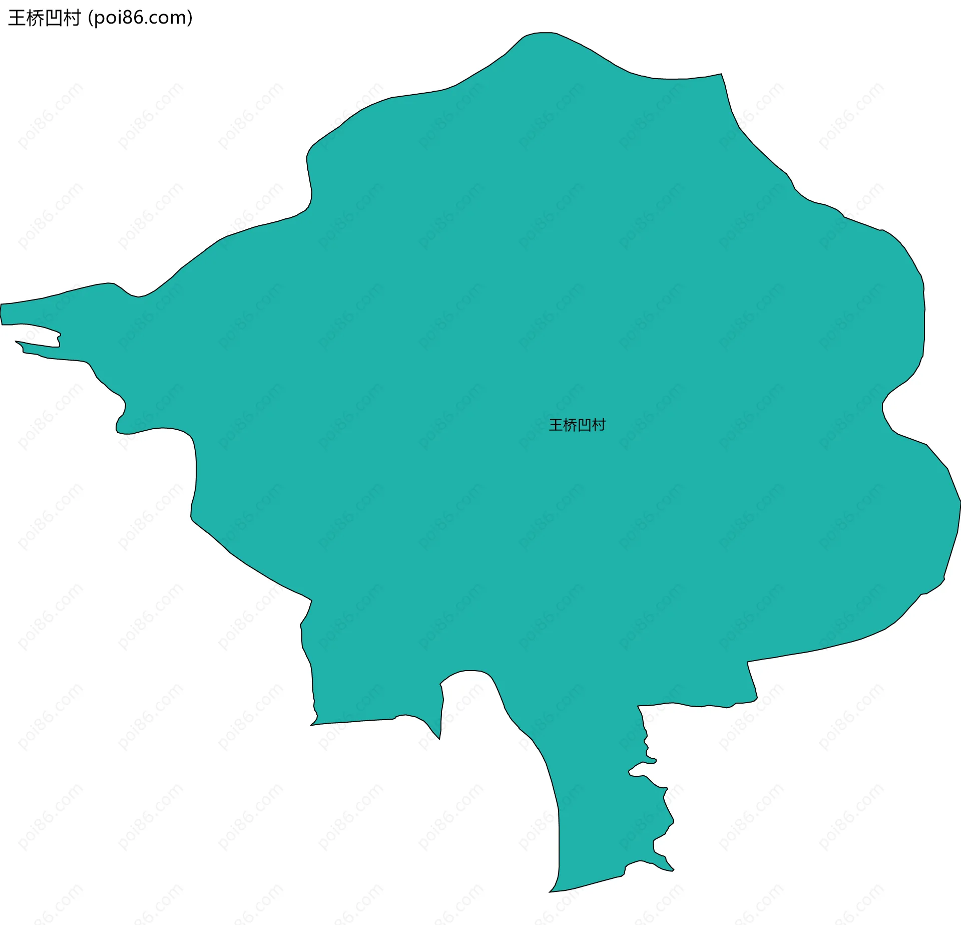 王桥凹村边界地图