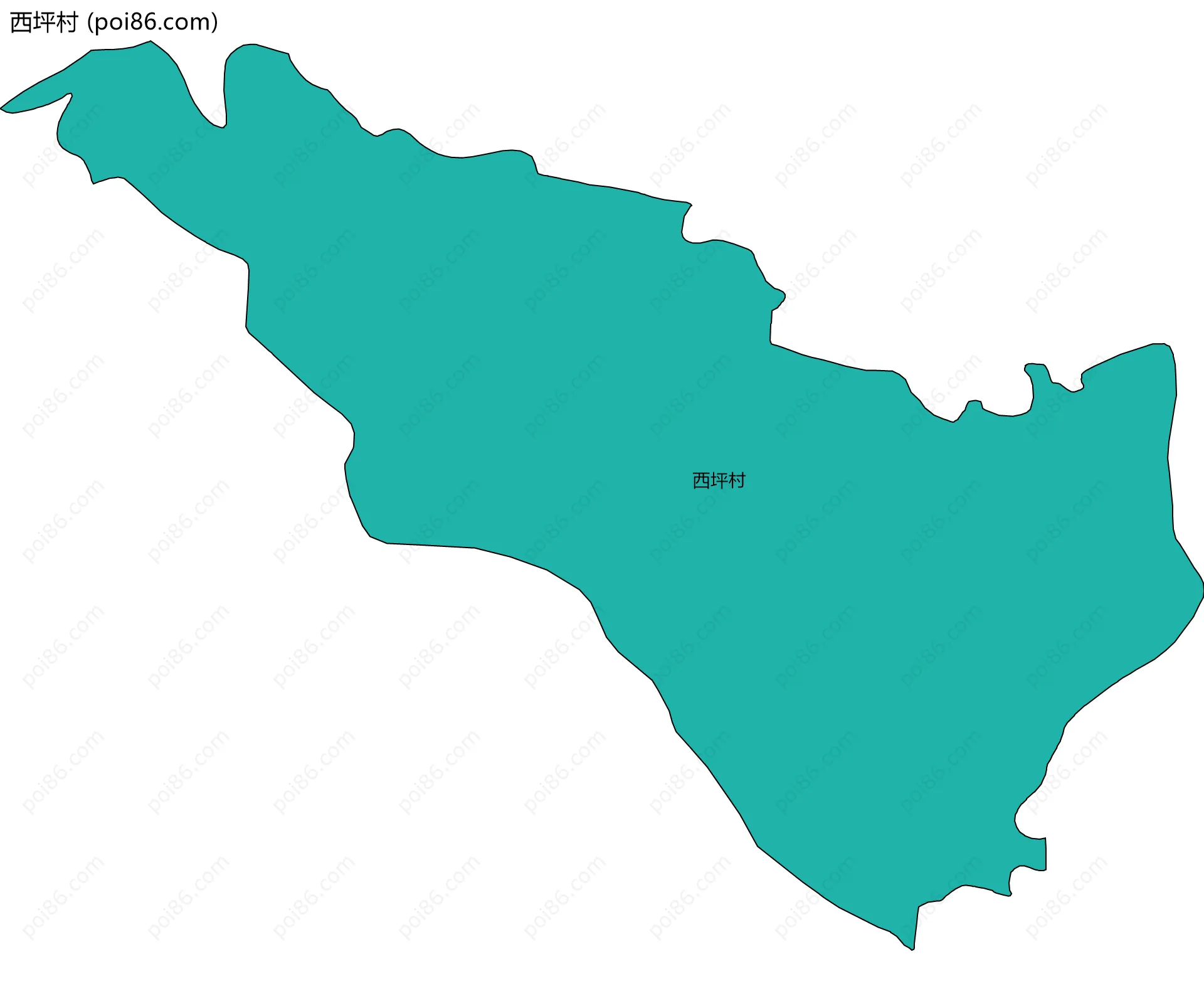 西坪村边界地图