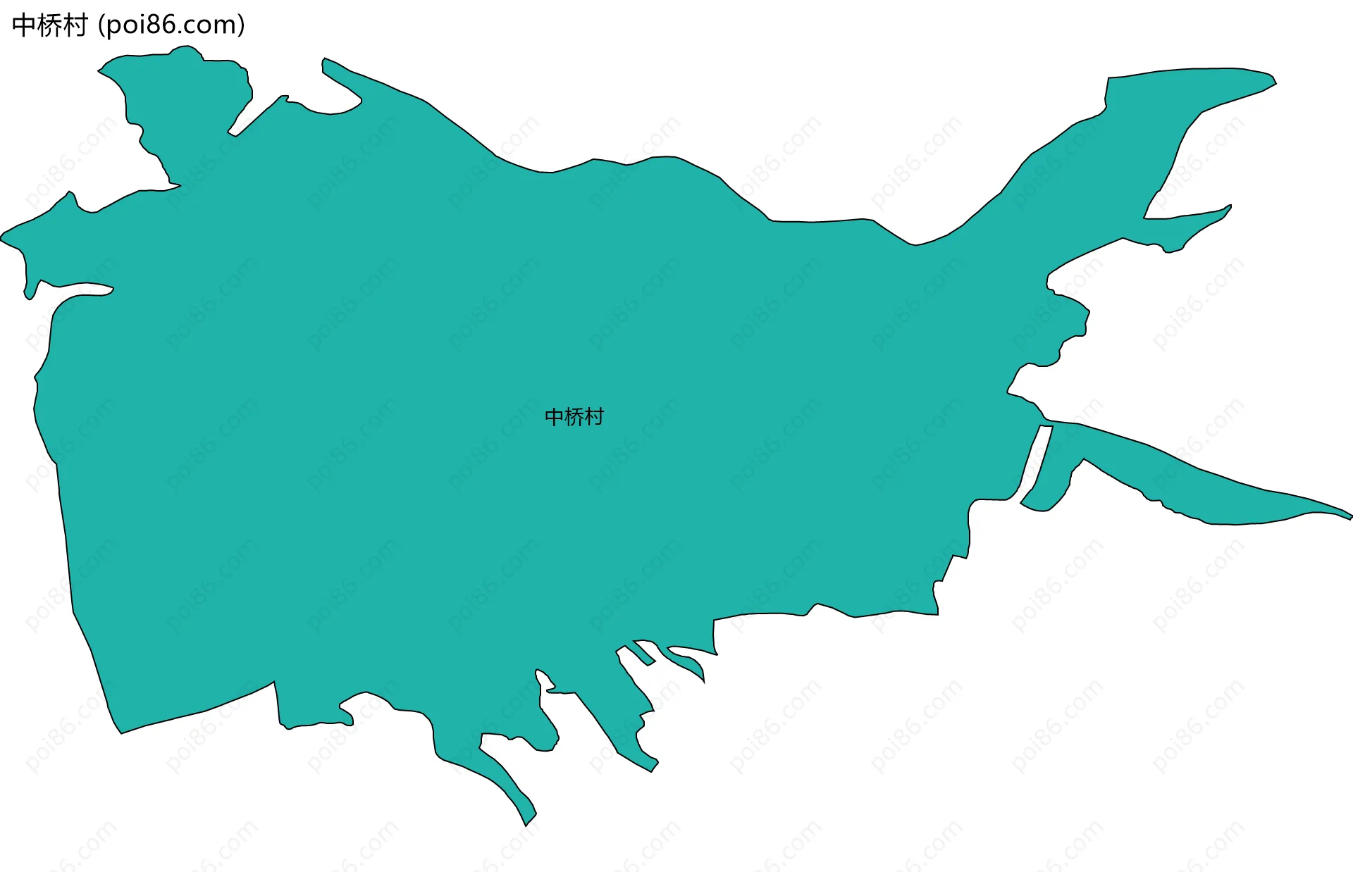 中桥村边界地图