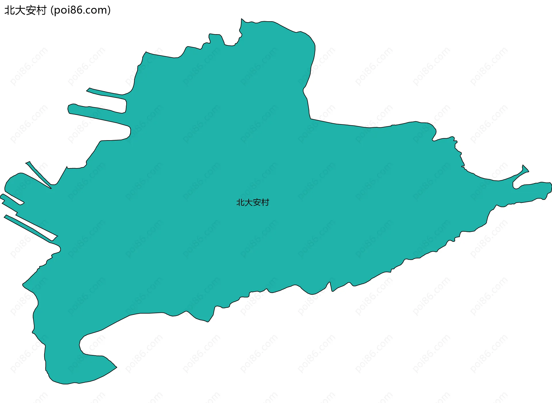 北大安村边界地图