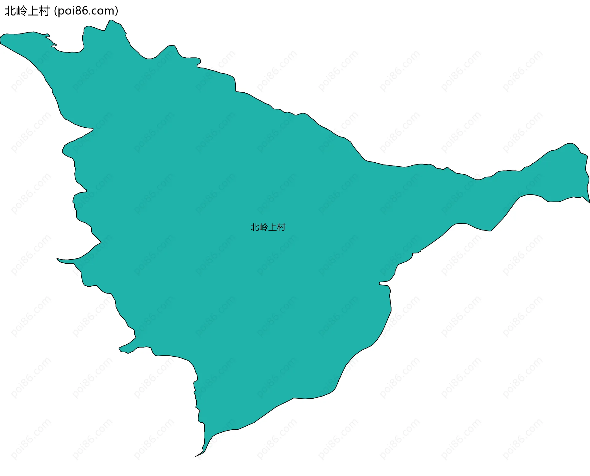 北岭上村边界地图