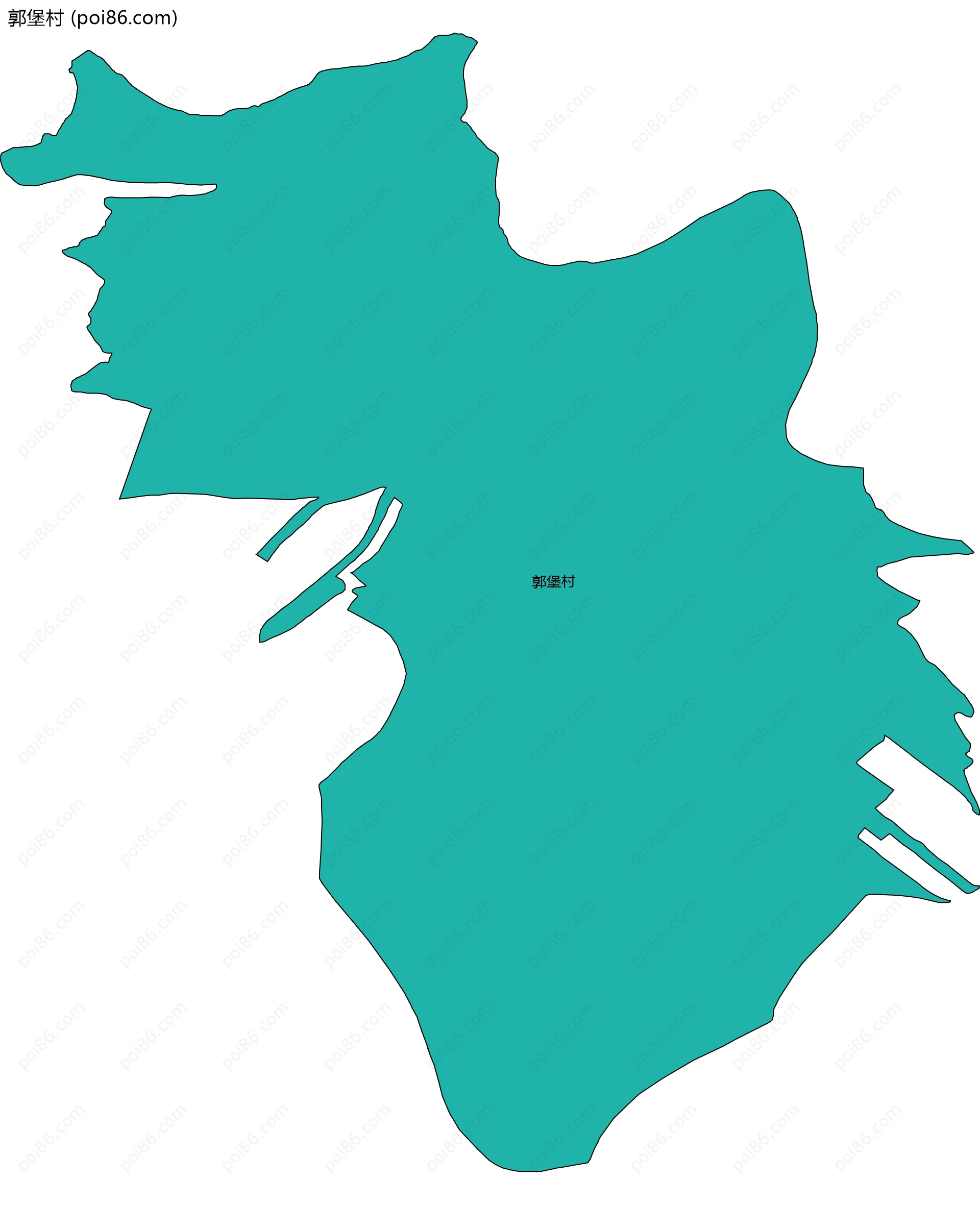 郭堡村边界地图