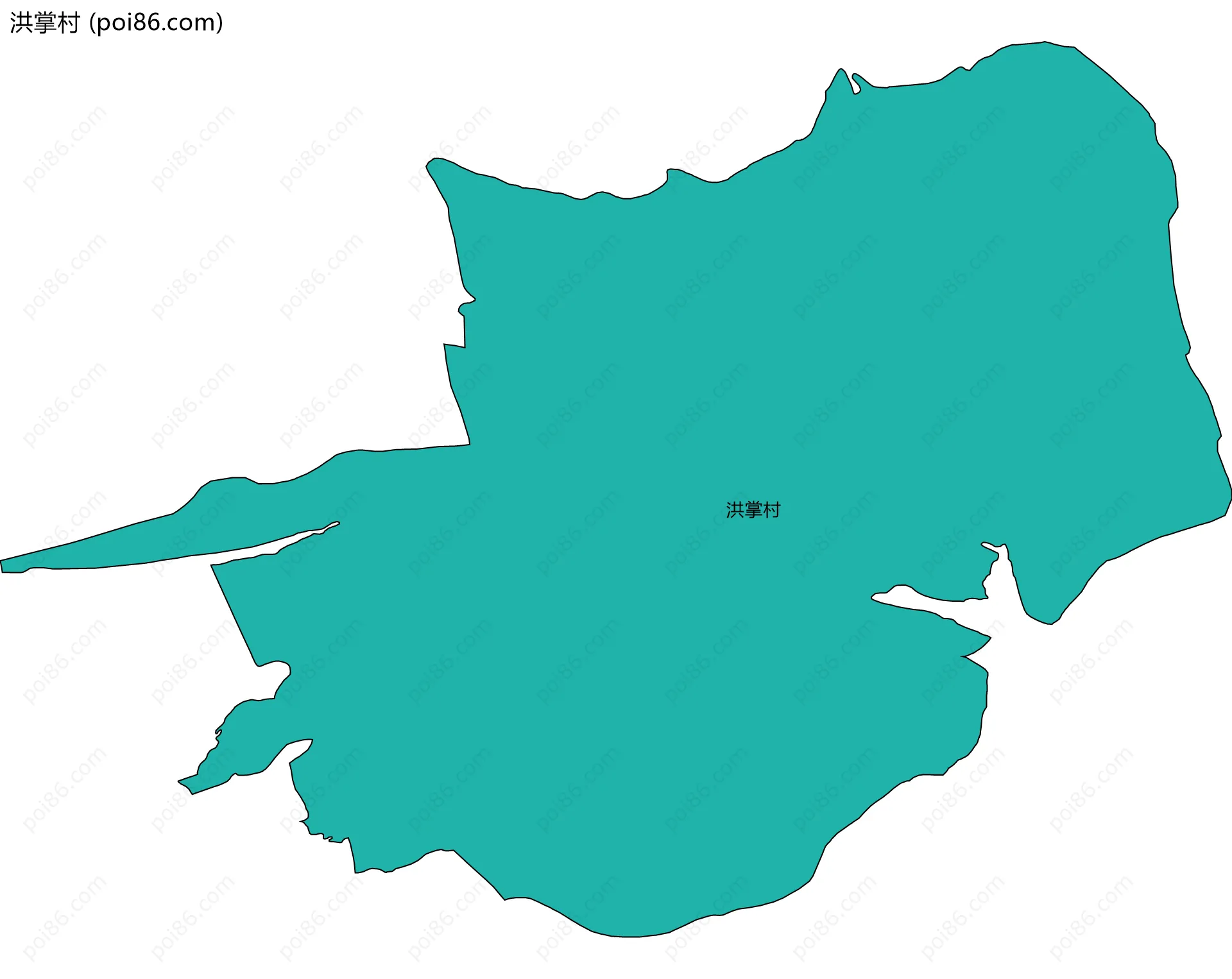 洪掌村边界地图