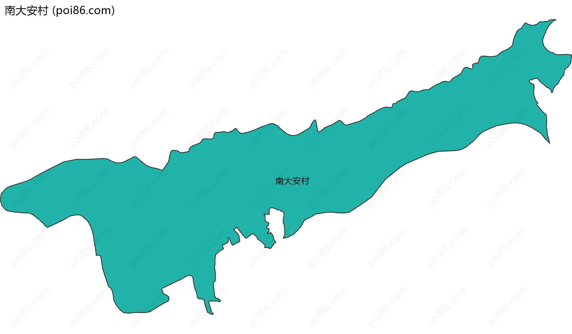 南大安村边界地图