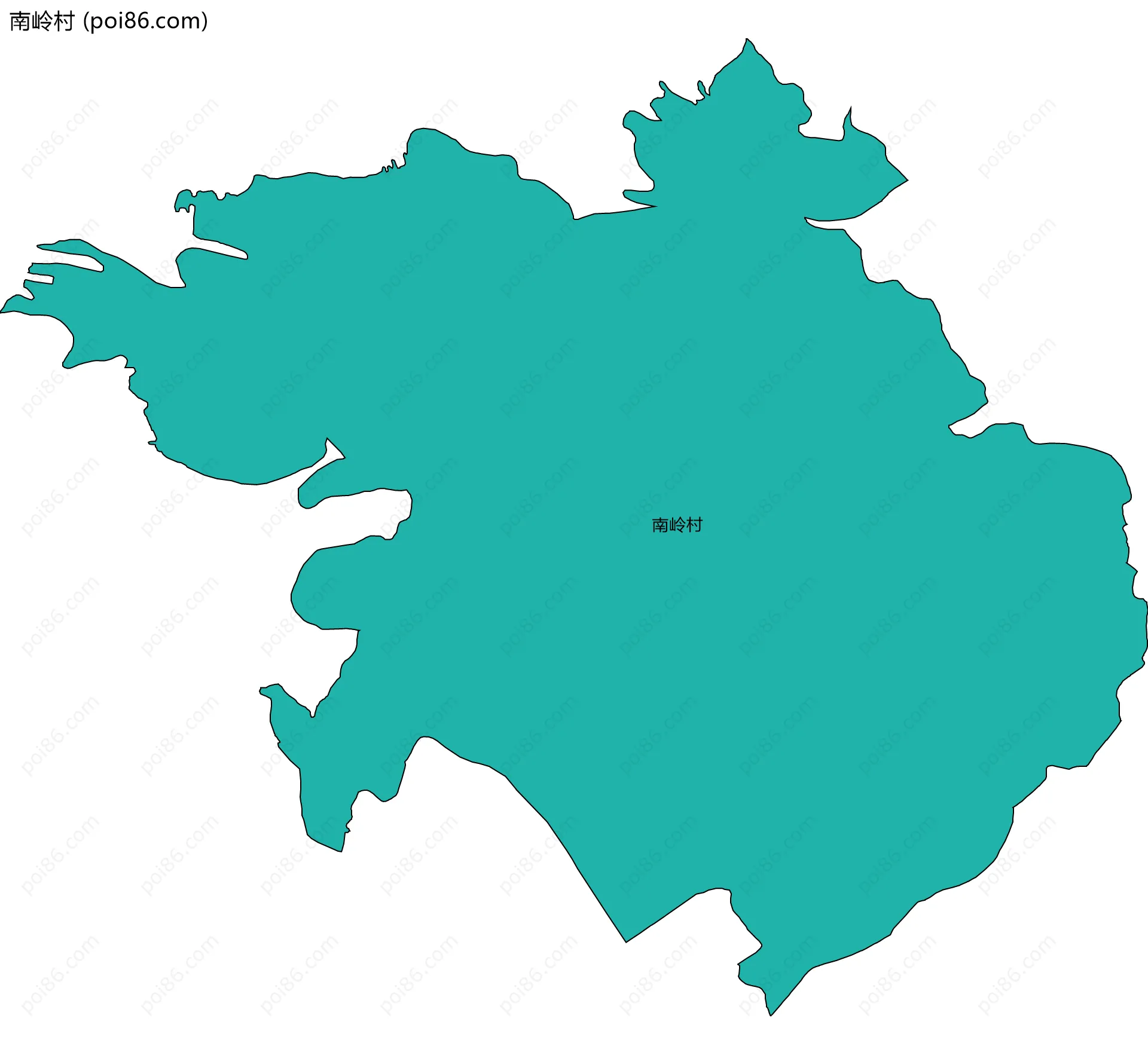 南岭村边界地图