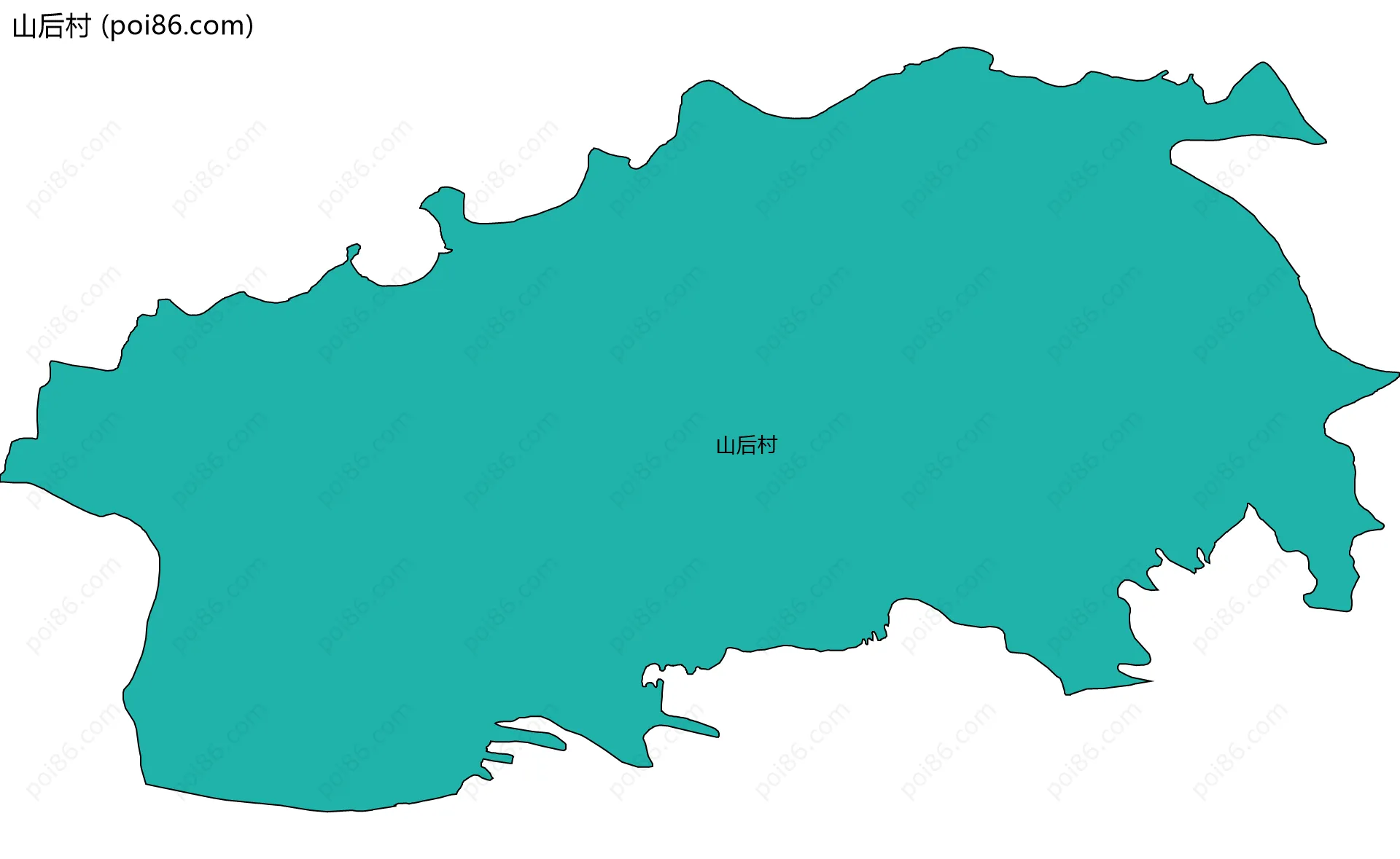山后村边界地图