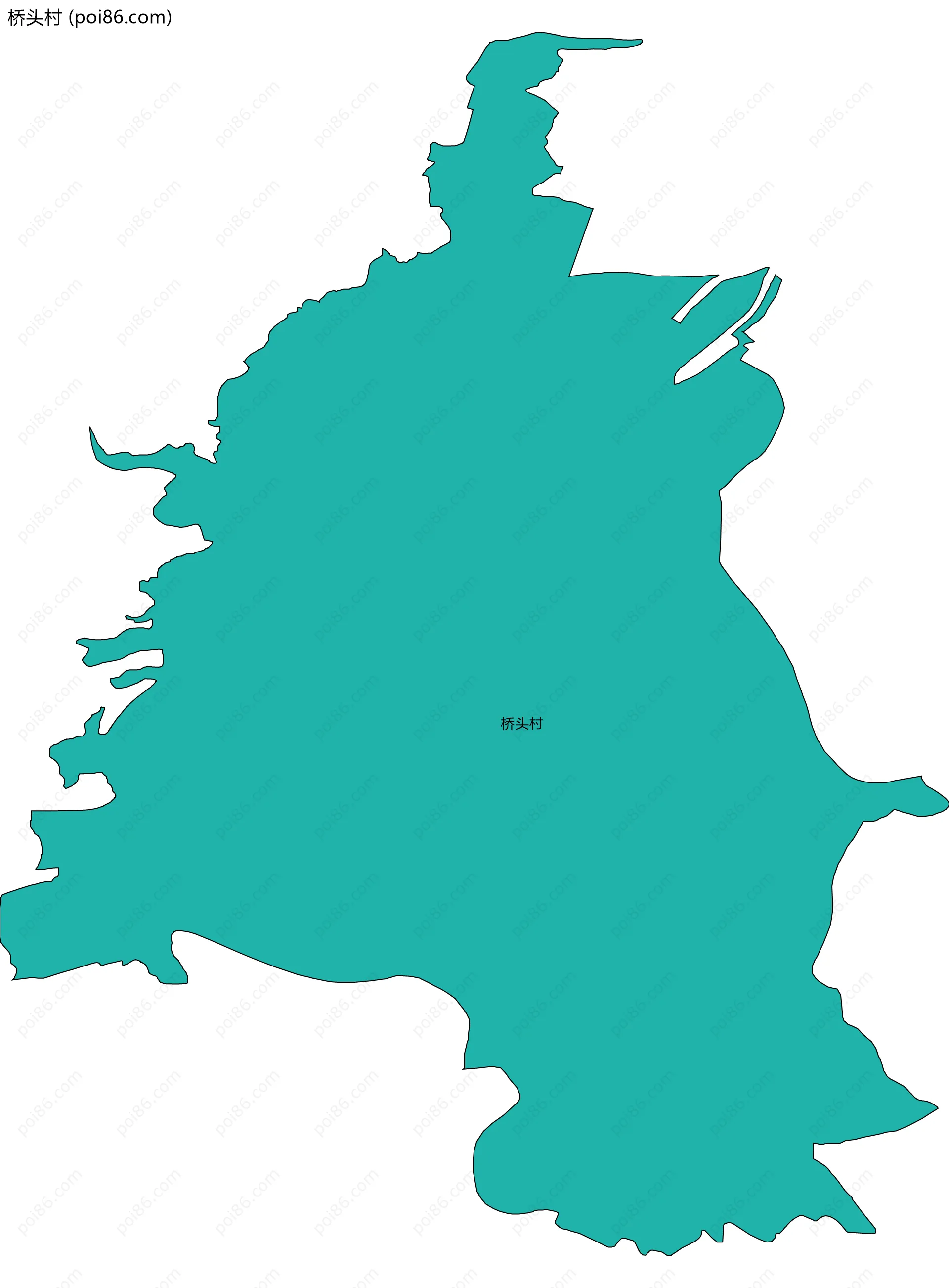 桥头村边界地图