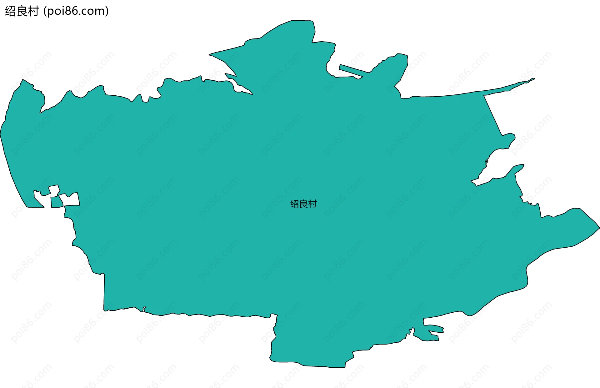 绍良村边界地图