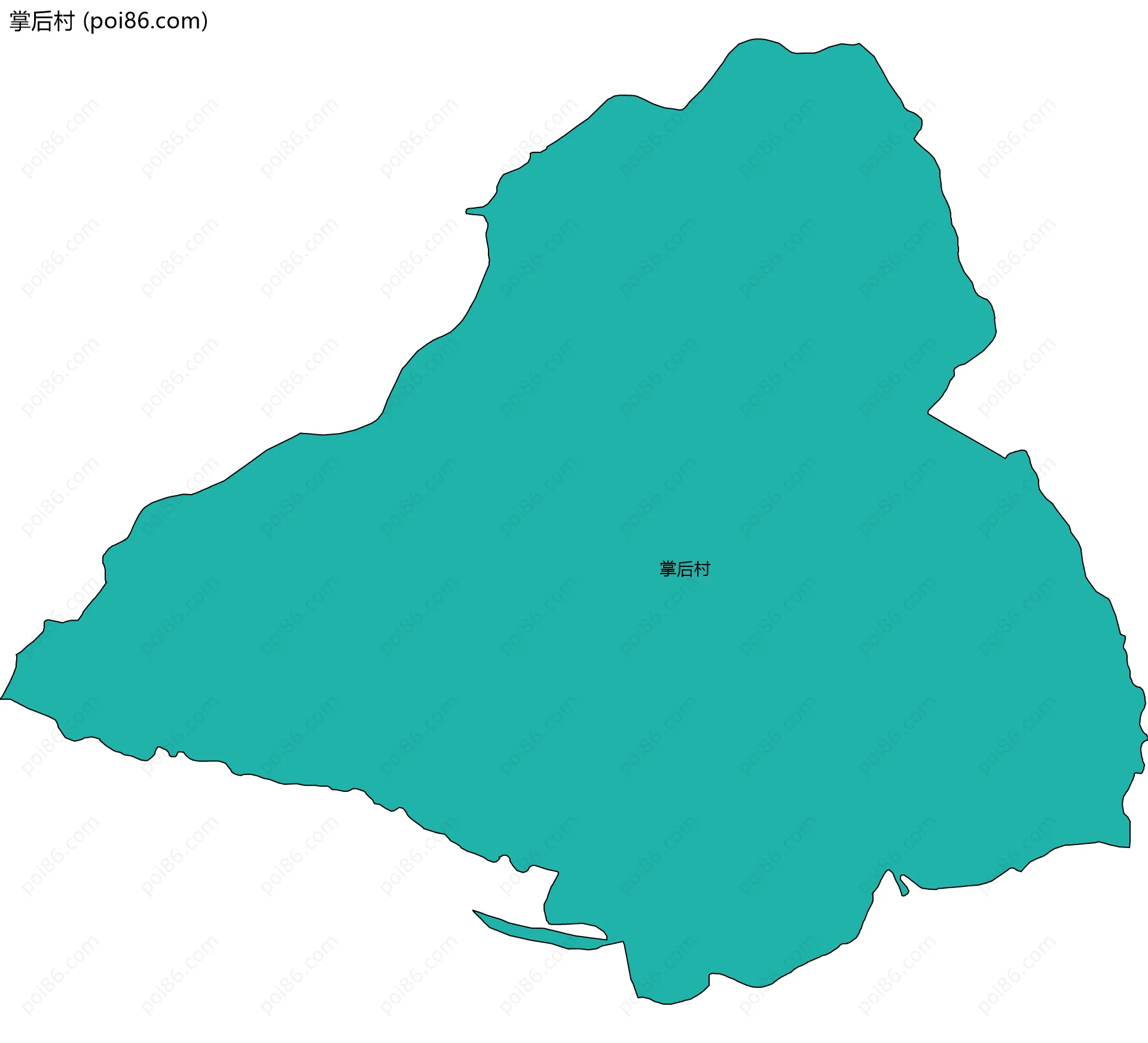 掌后村边界地图