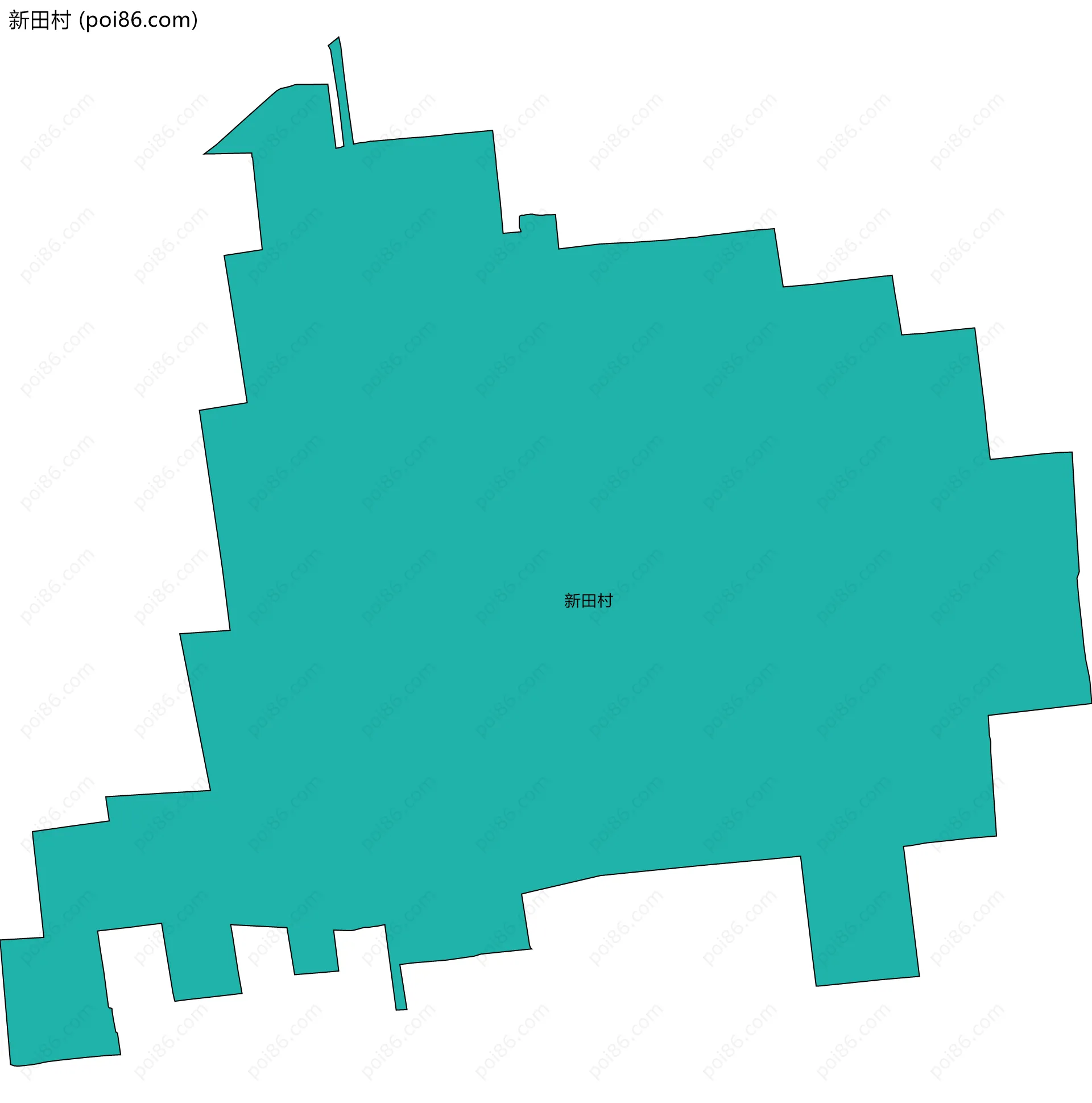 新田村边界地图