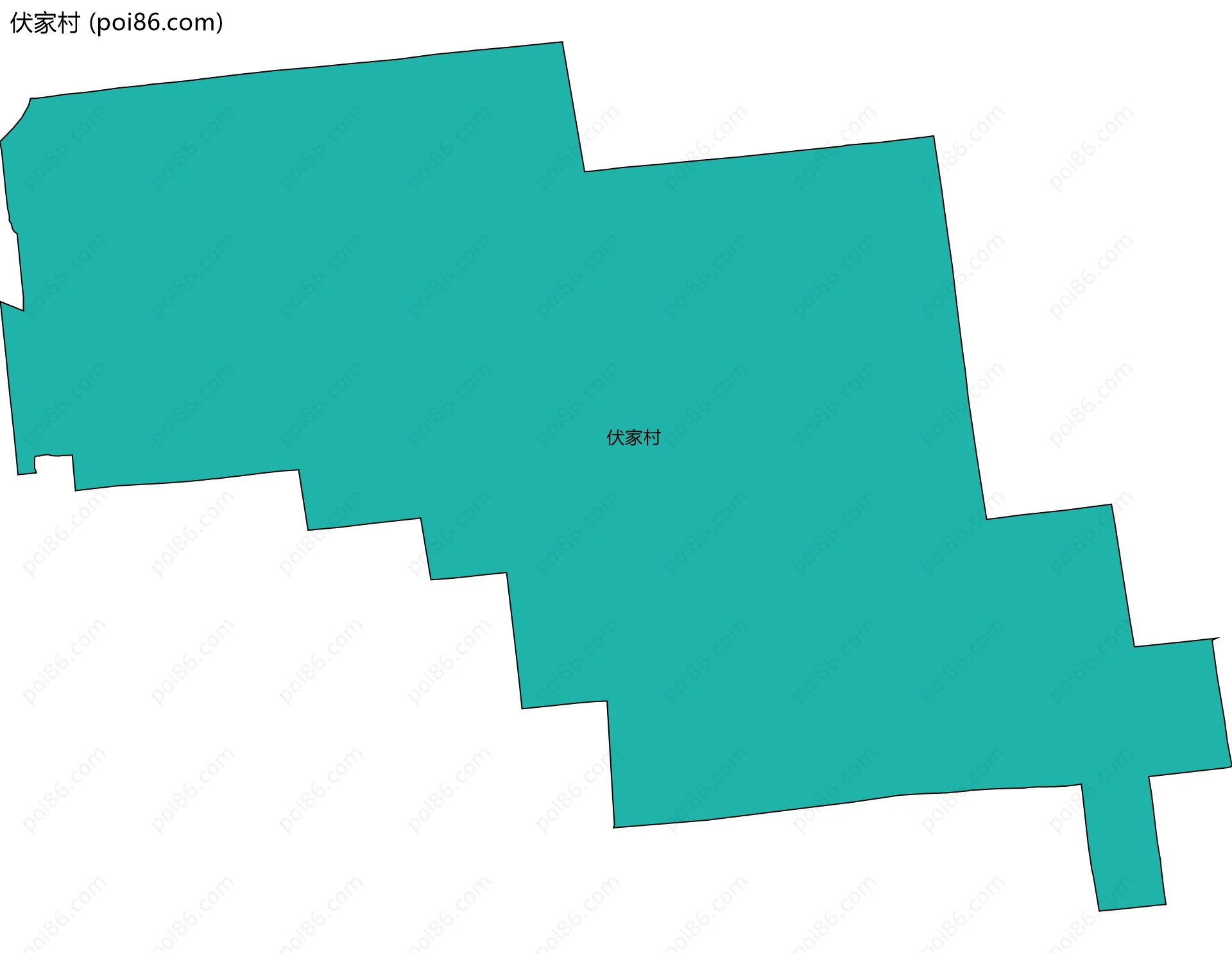 伏家村边界地图