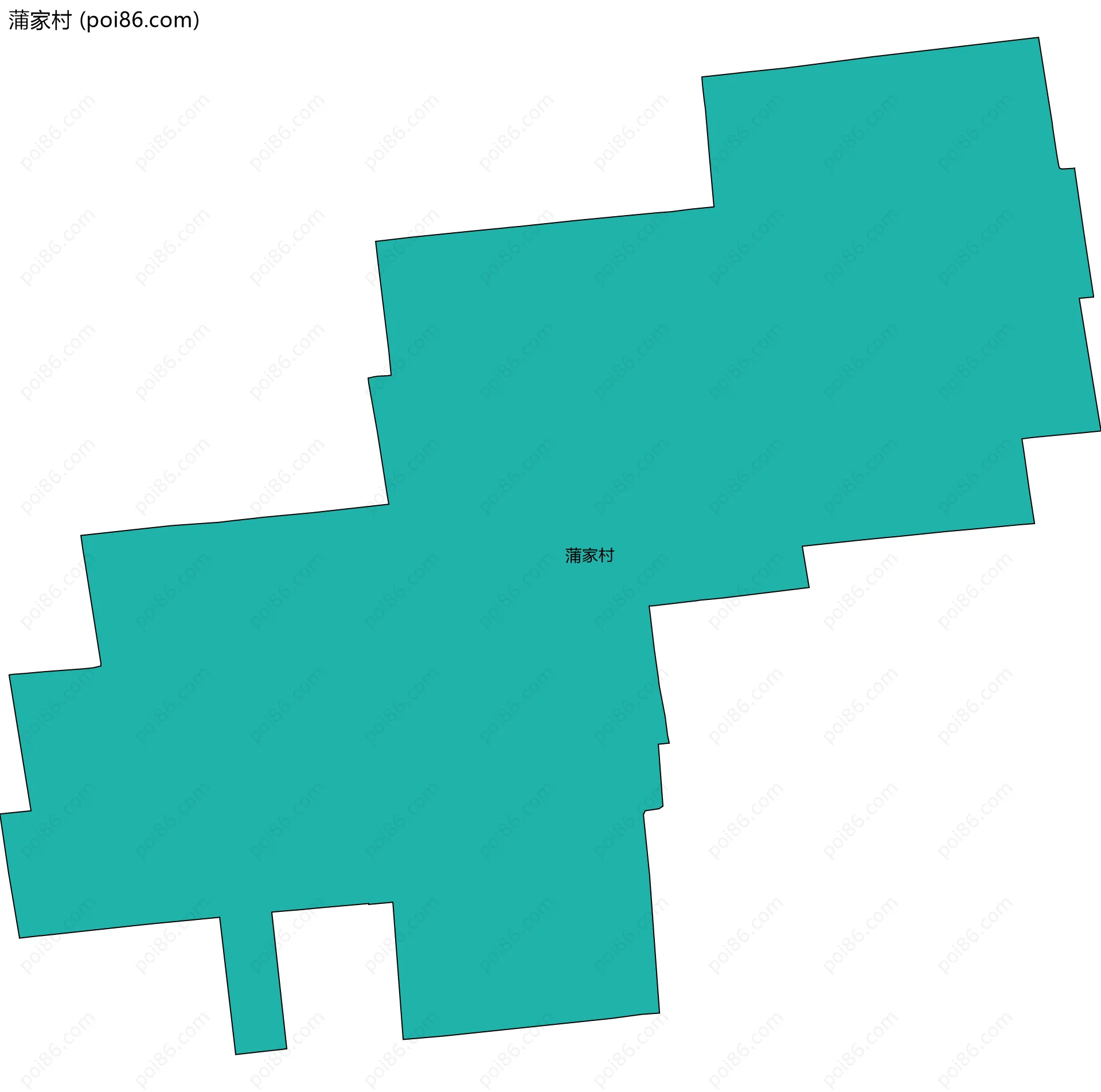 蒲家村边界地图