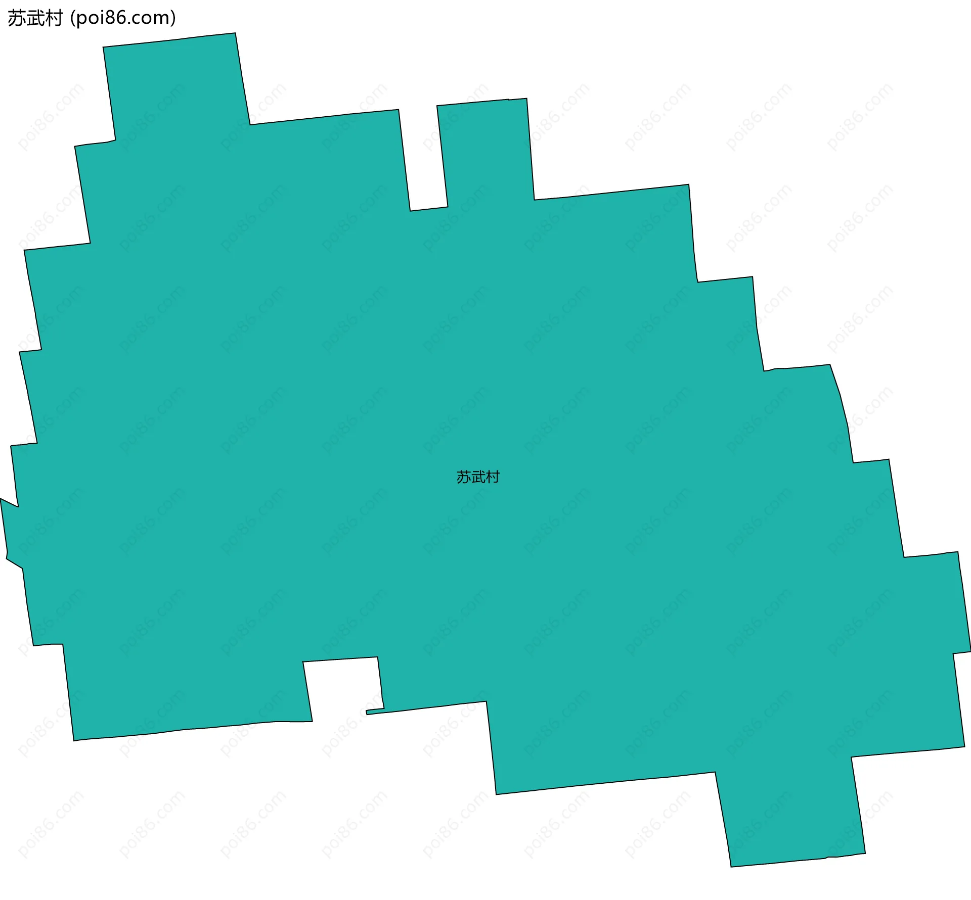 苏武村边界地图
