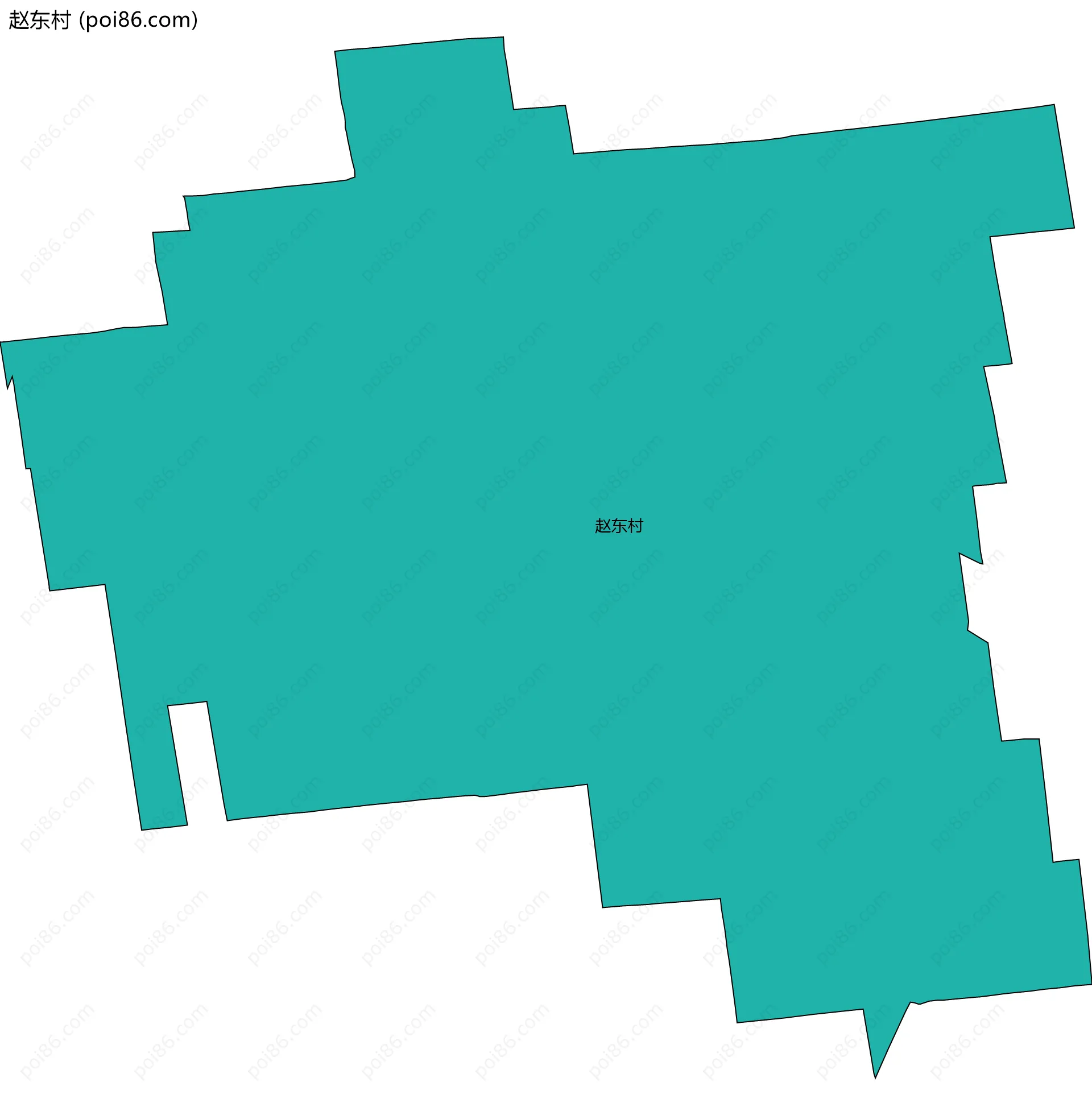 赵东村边界地图