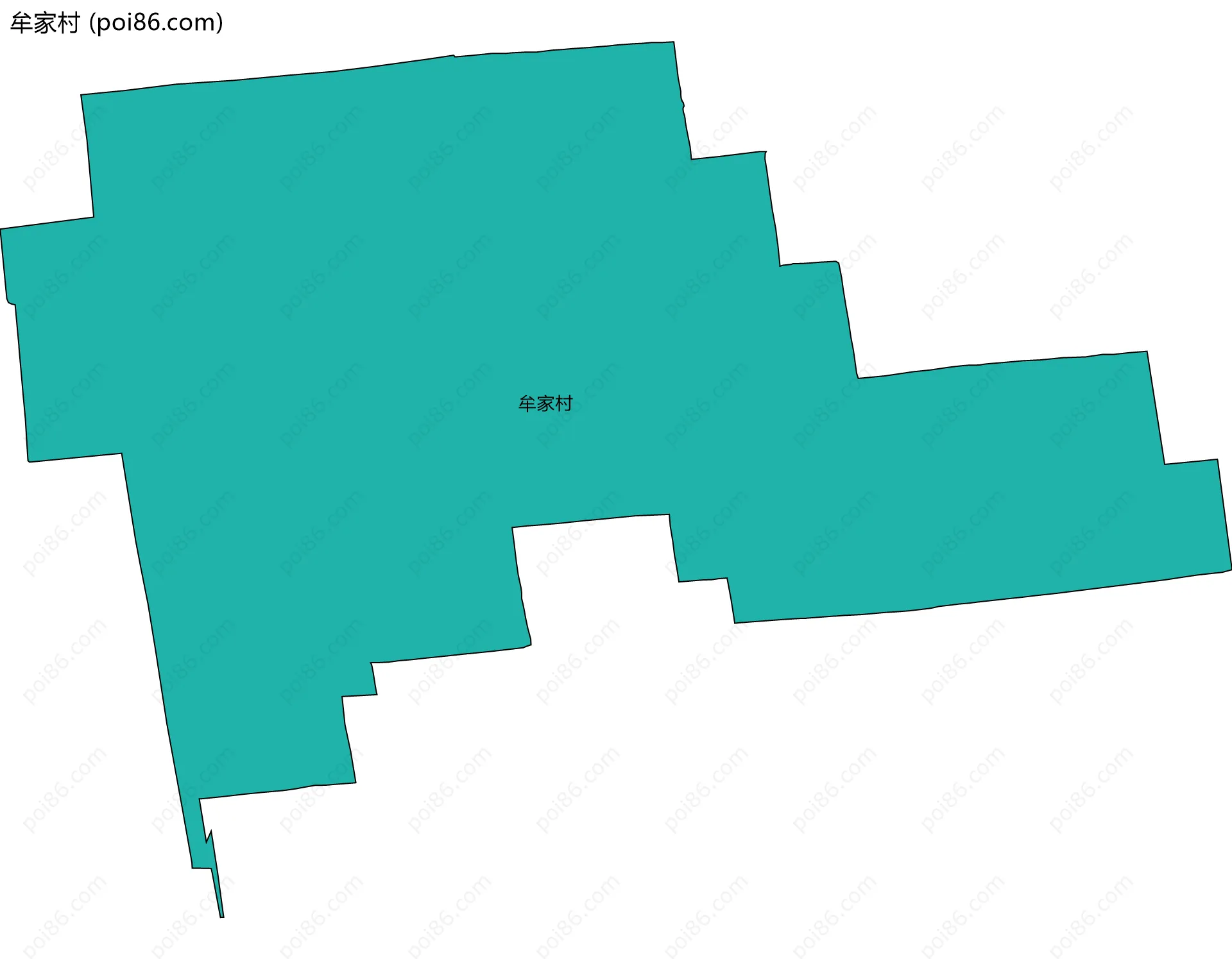 牟家村边界地图