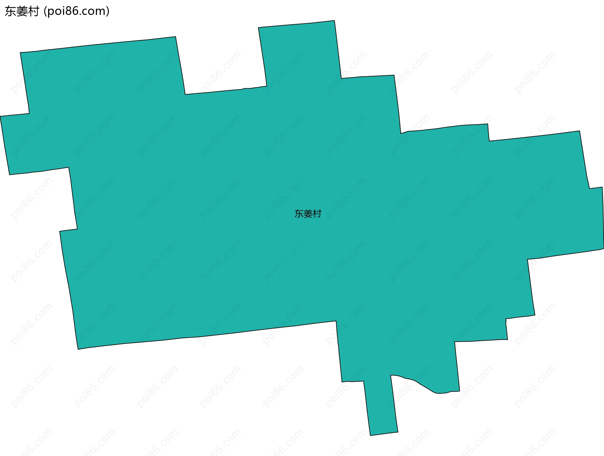 东姜村边界地图