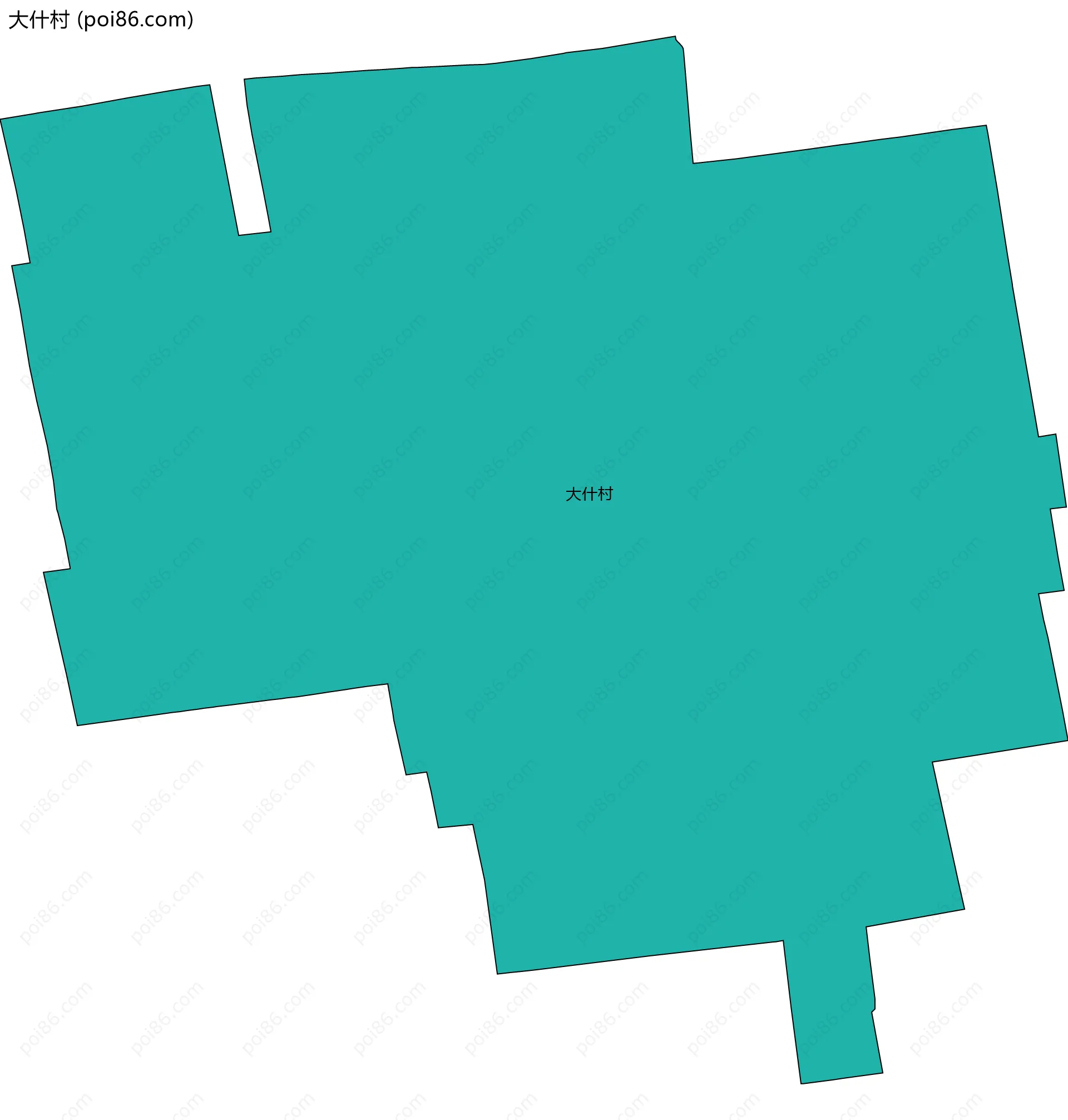 大什村边界地图