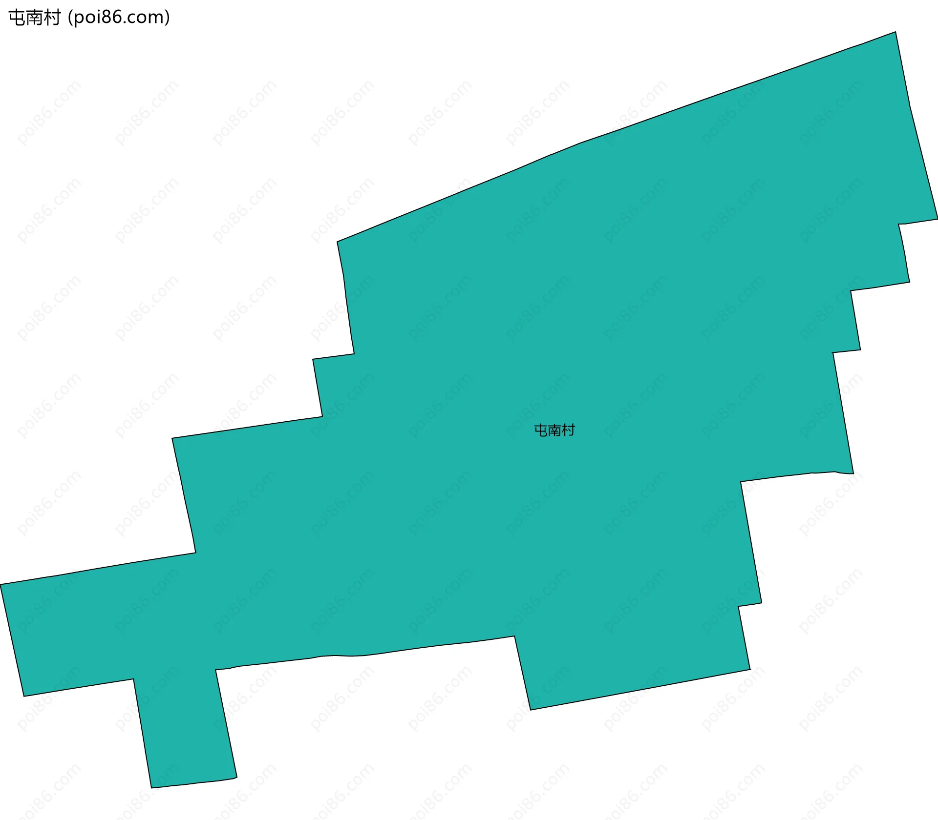 屯南村边界地图