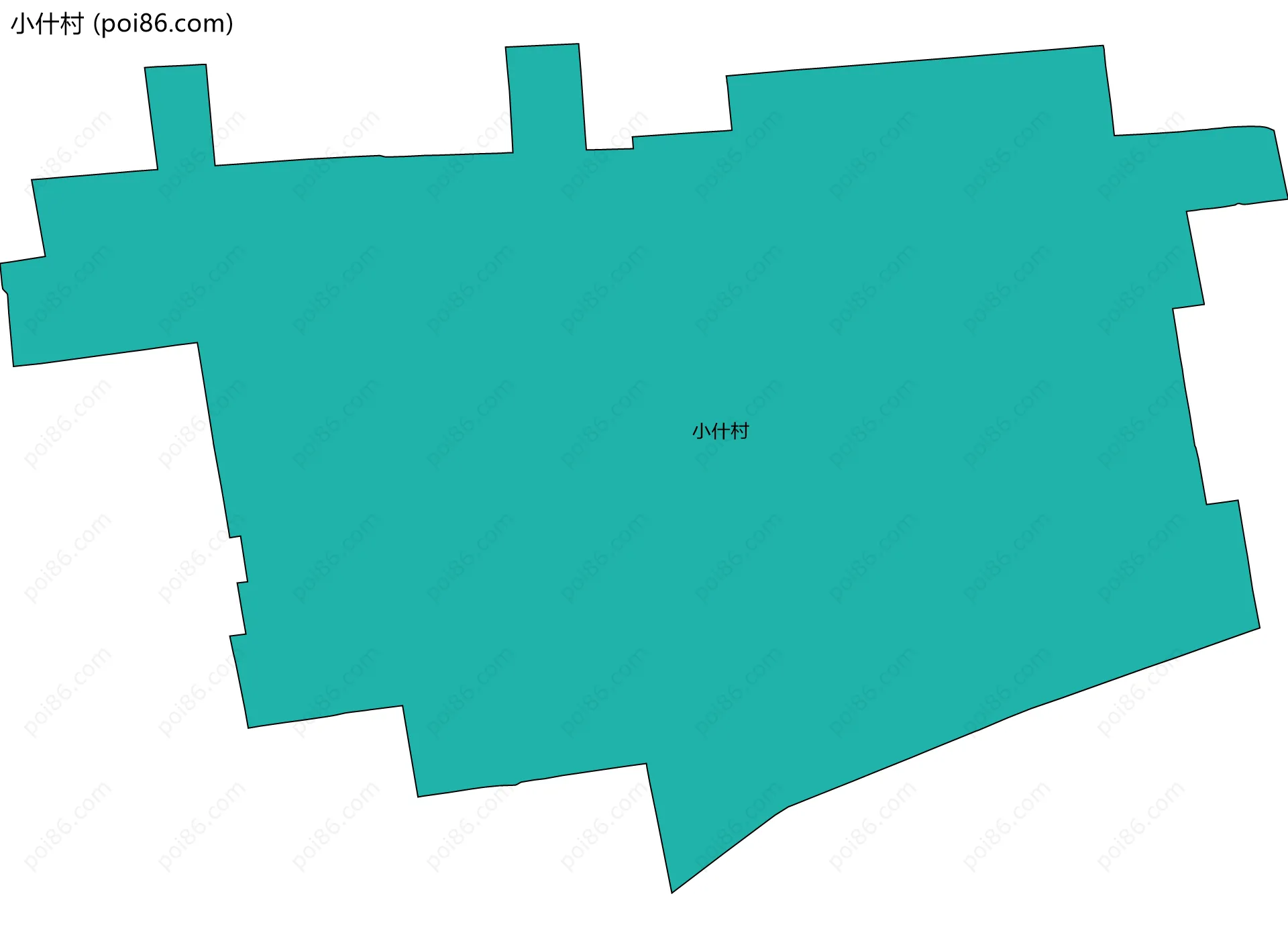 小什村边界地图