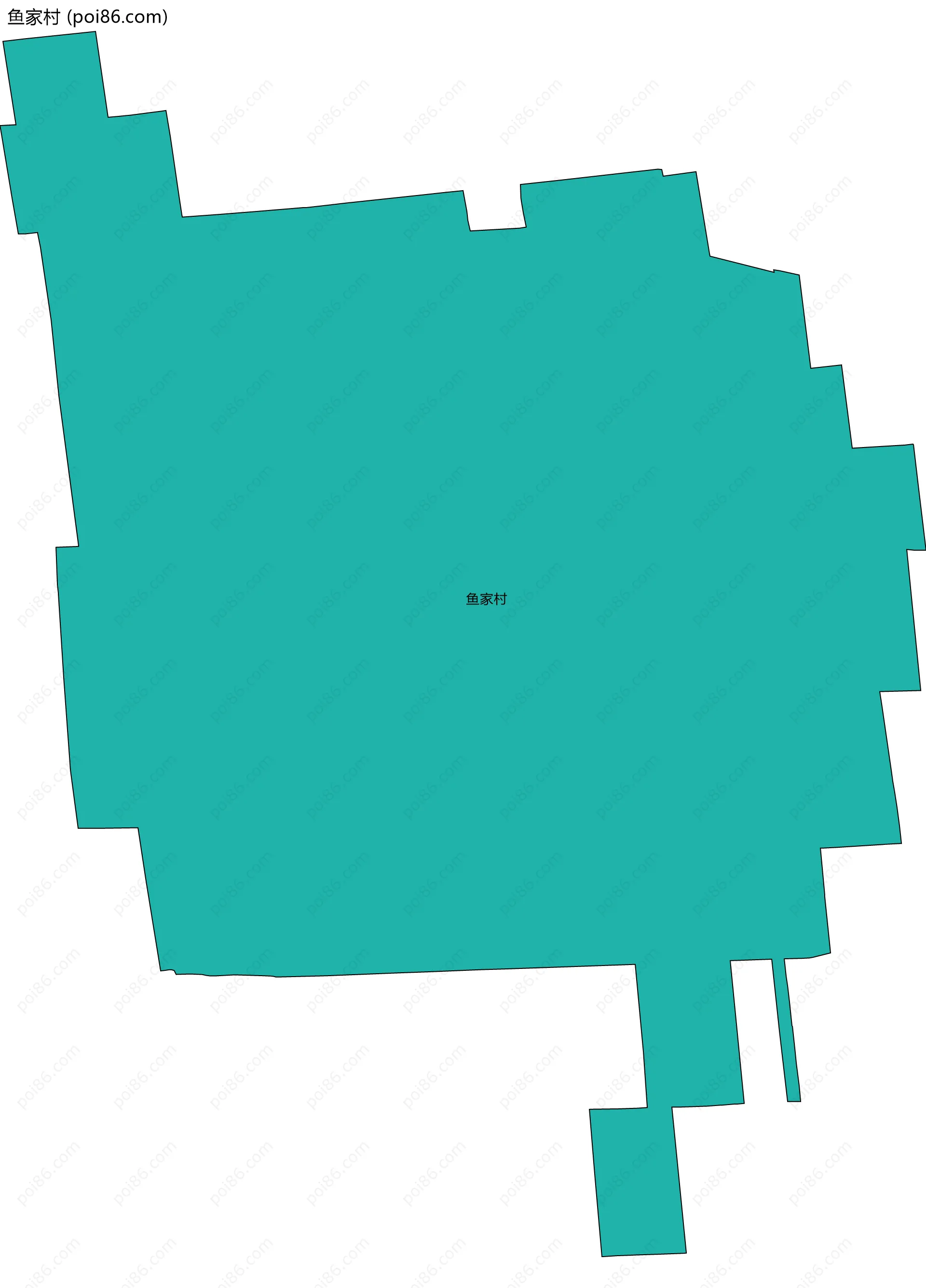 鱼家村边界地图