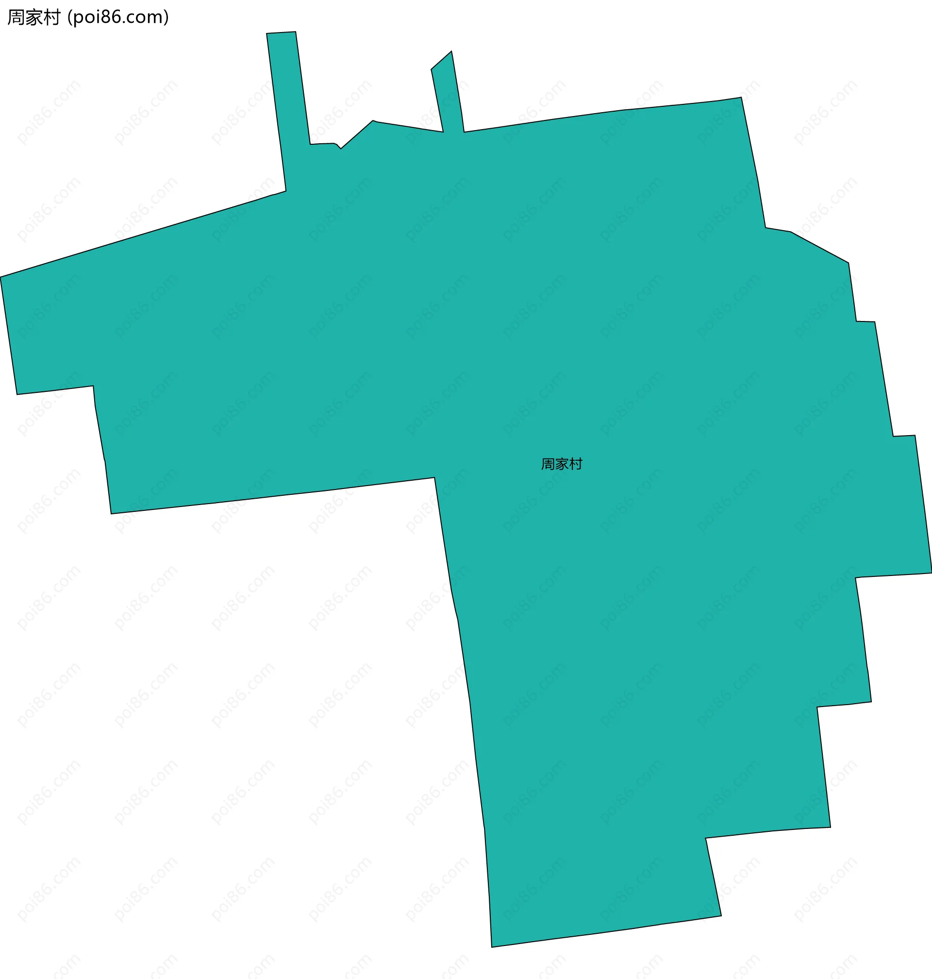 周家村边界地图