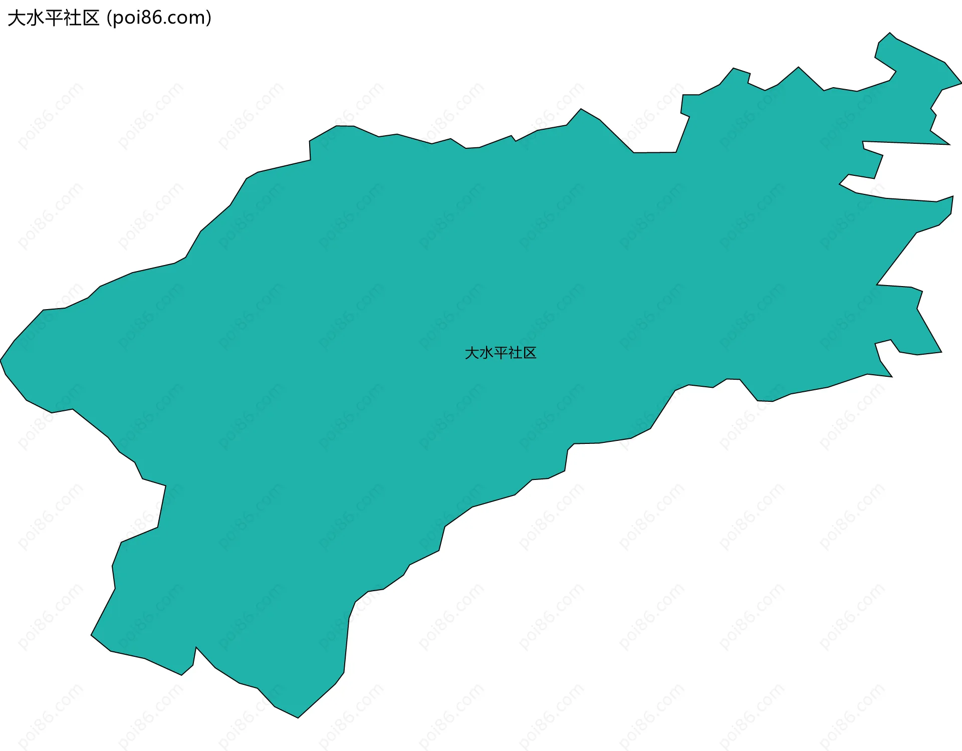 大水平社区边界地图