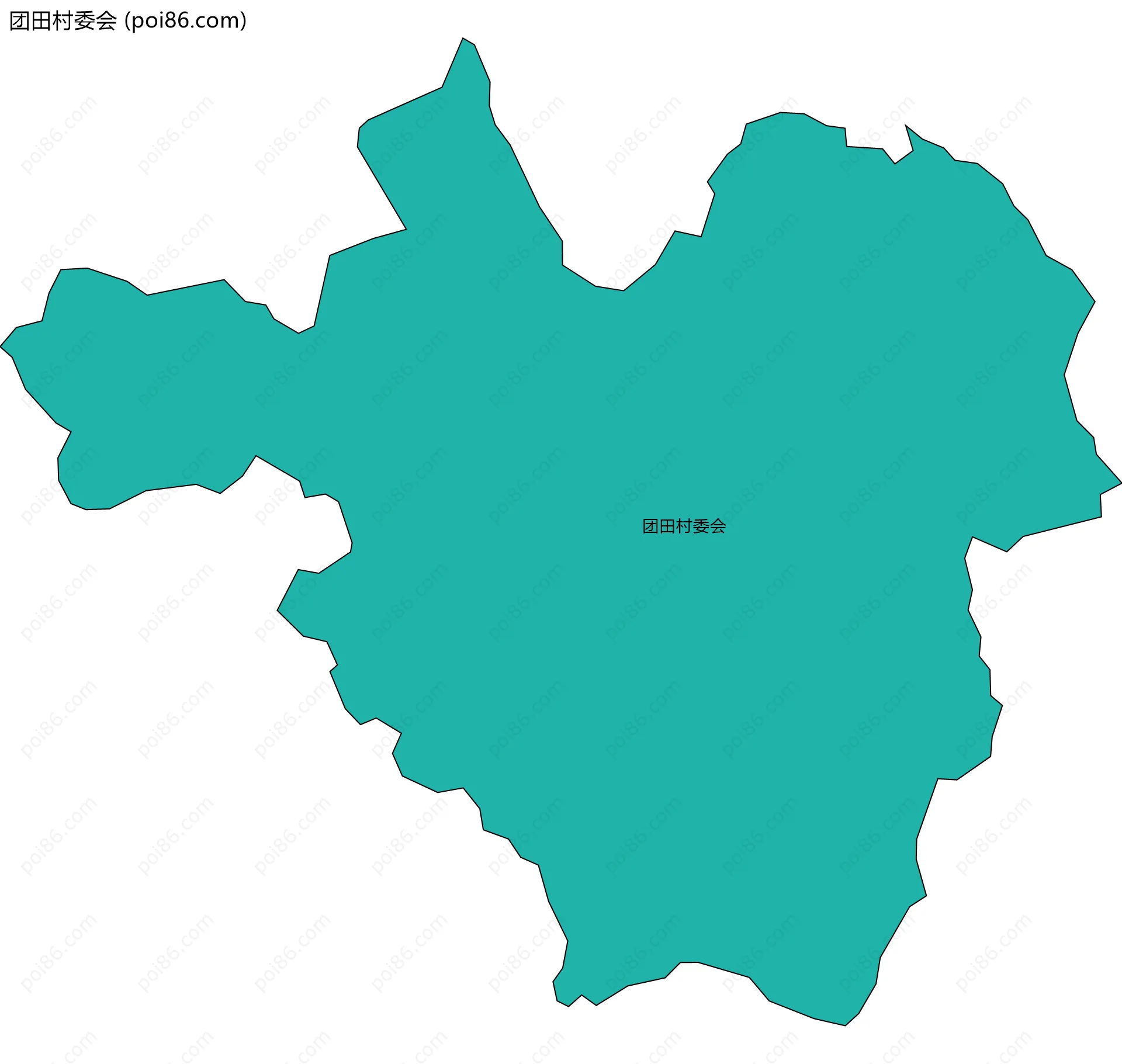团田村委会边界地图
