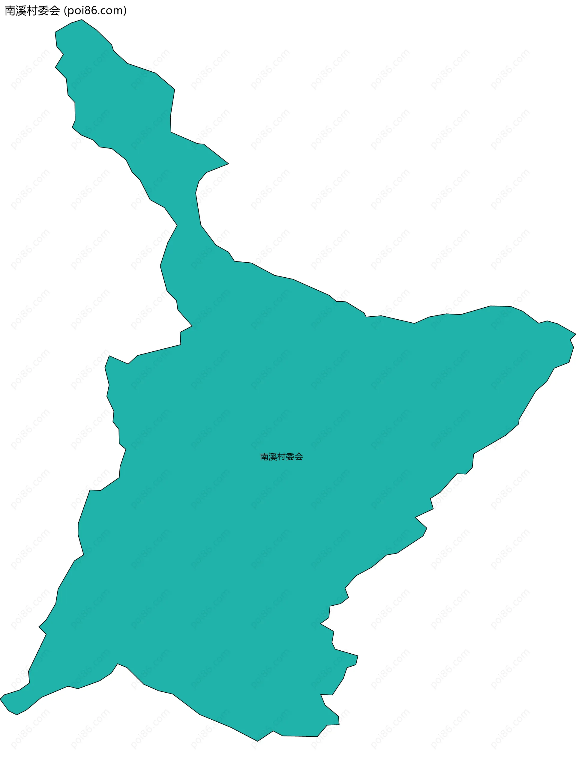 南溪村委会边界地图