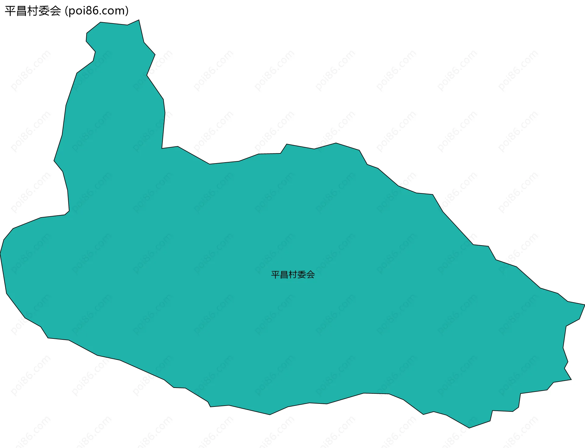 平昌村委会边界地图
