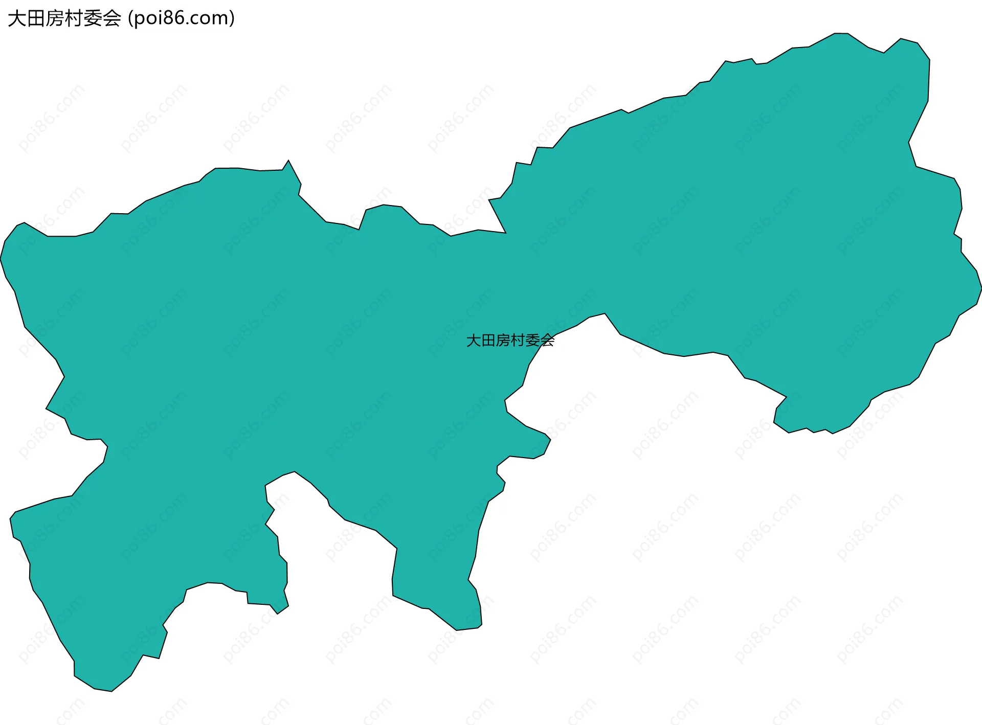 大田房村委会边界地图