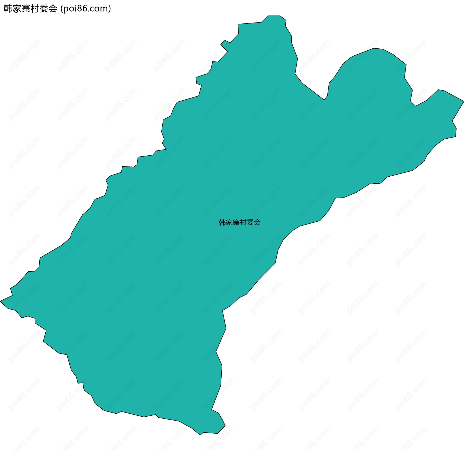 韩家寨村委会边界地图