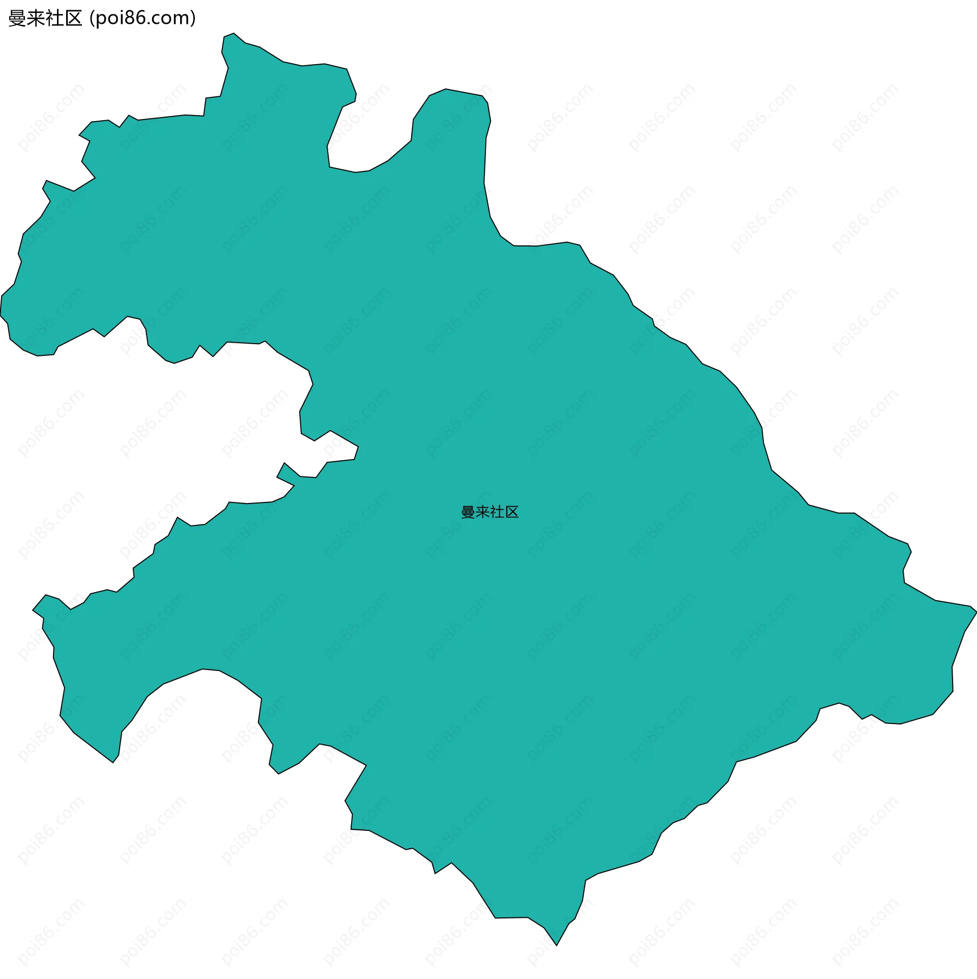 曼来社区边界地图