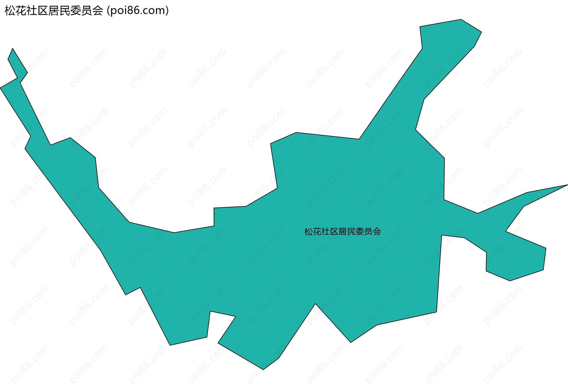 松花社区居民委员会边界地图