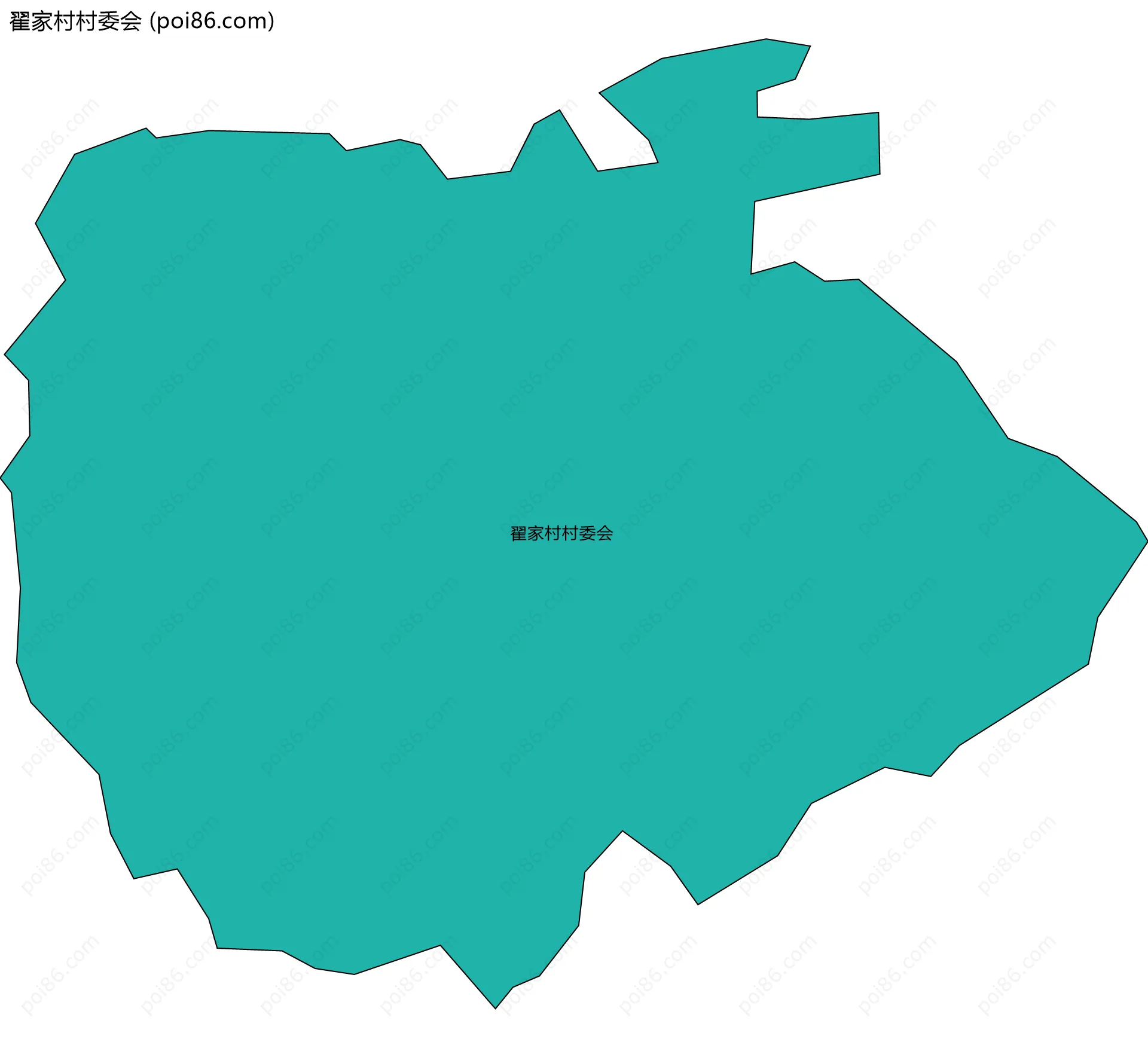 翟家村村委会边界地图