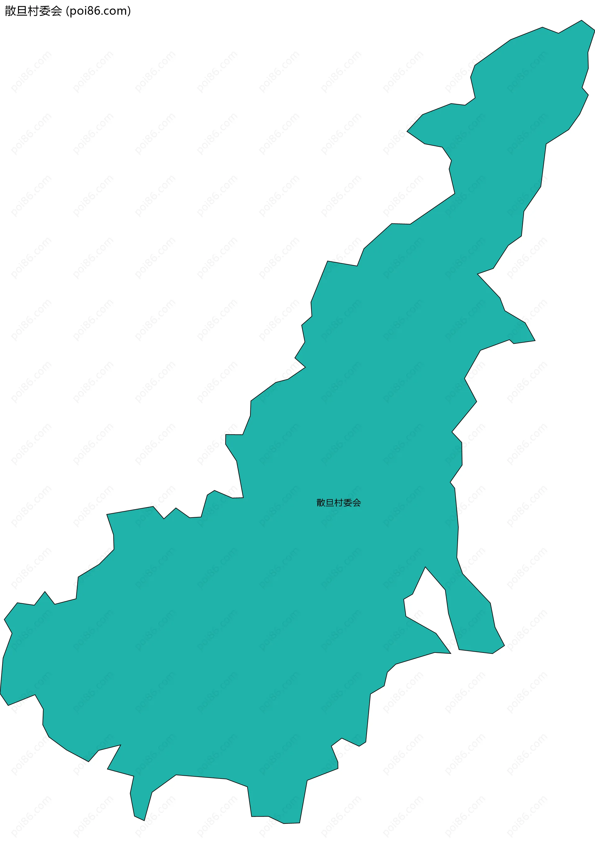 散旦村委会边界地图