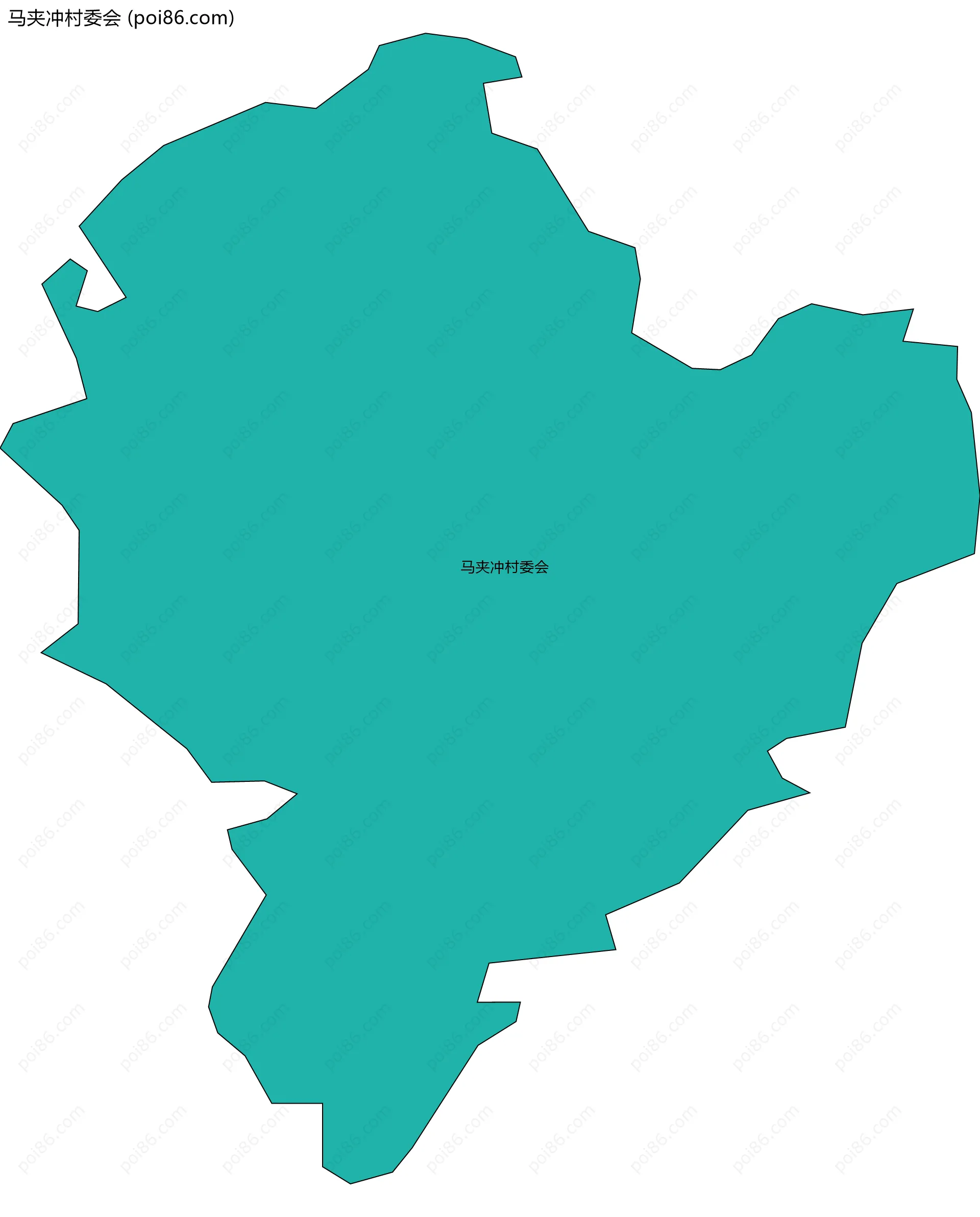 马夹冲村委会边界地图