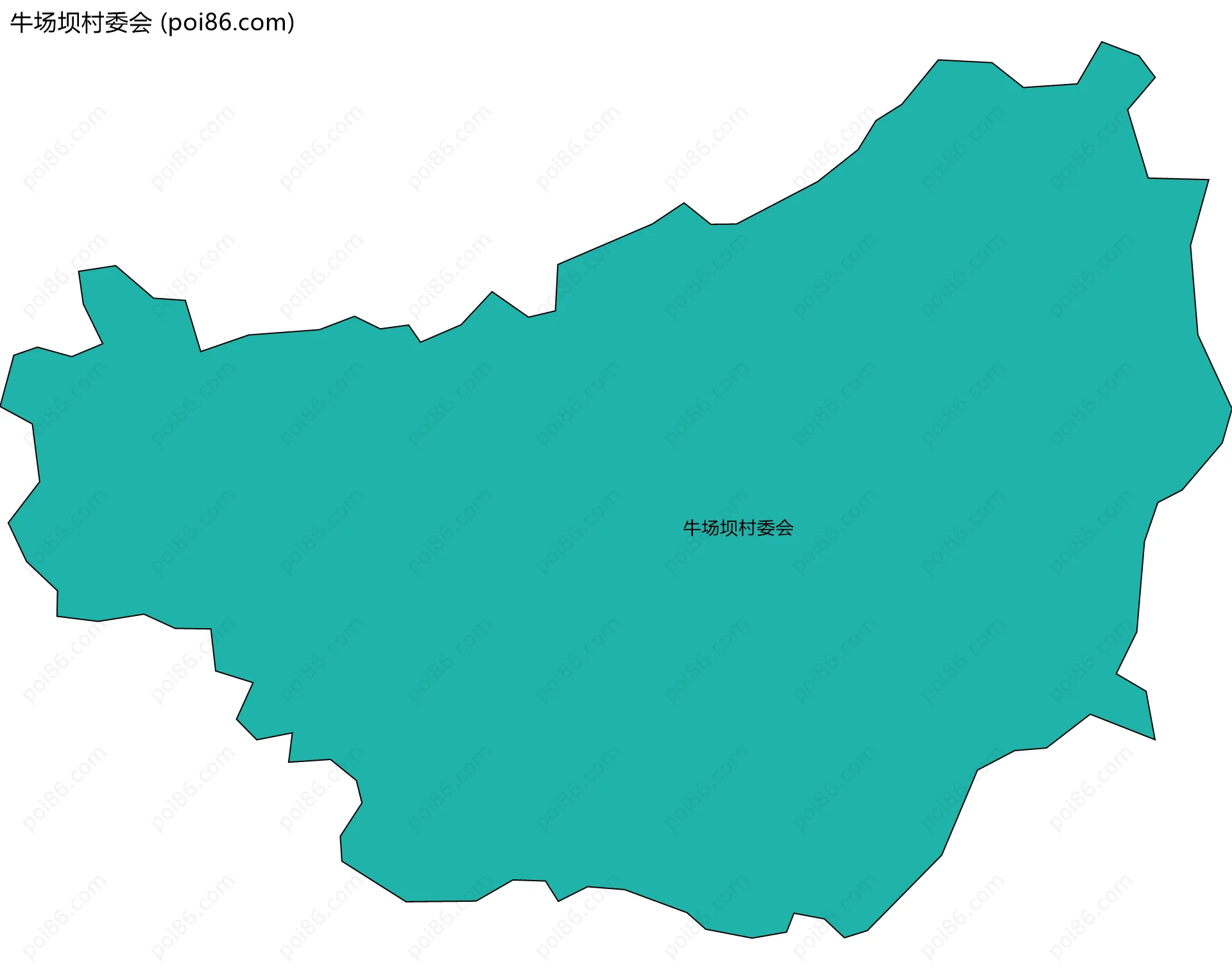 牛场坝村委会边界地图