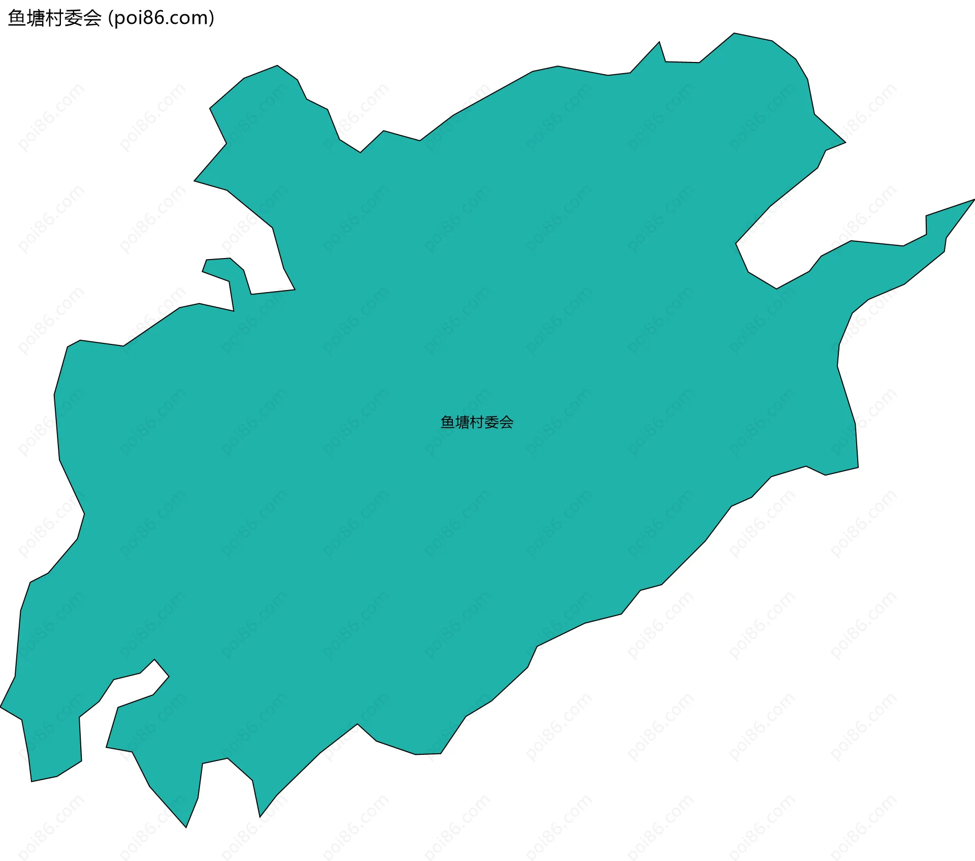 鱼塘村委会边界地图