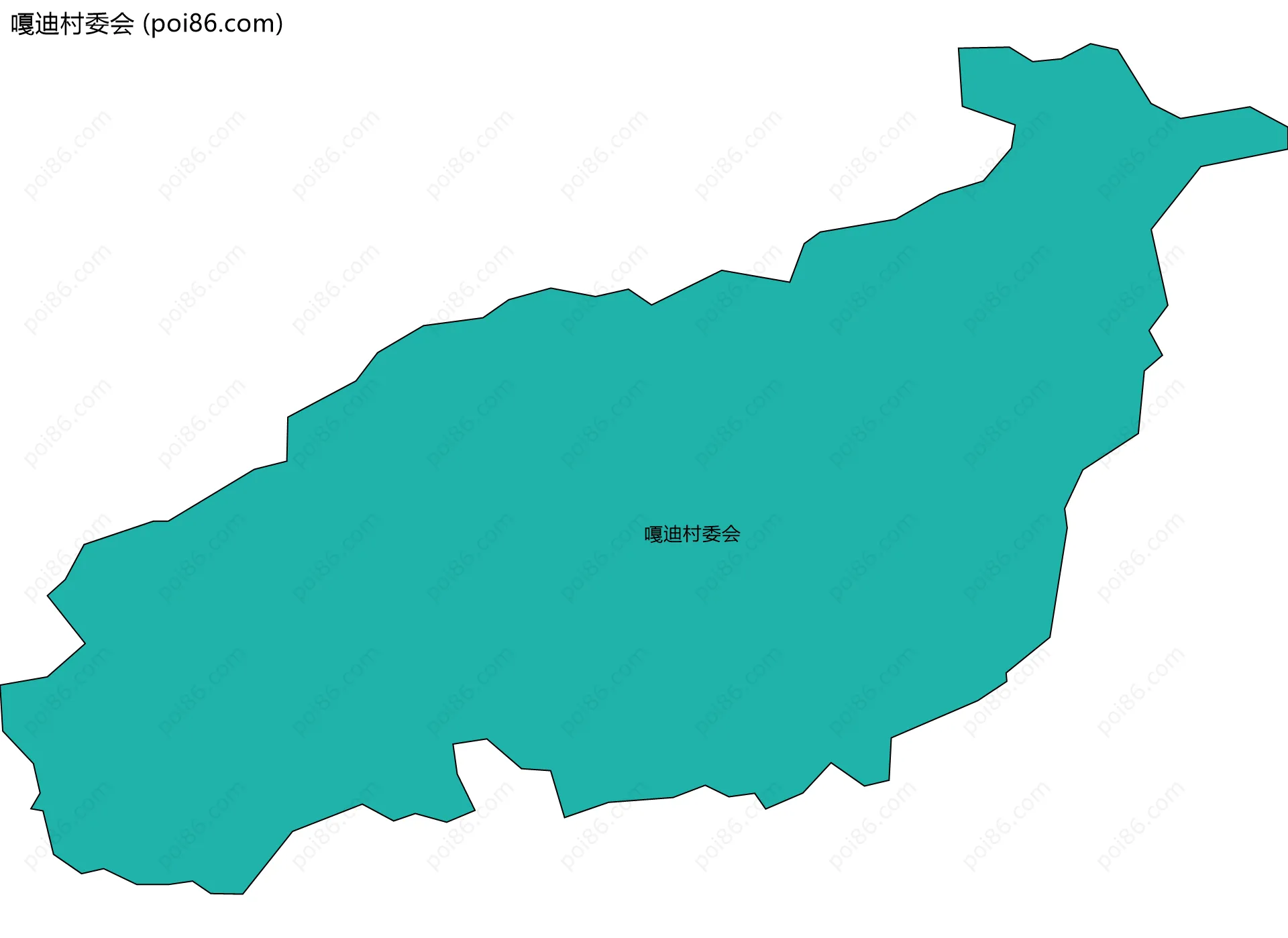 嘎迪村委会边界地图